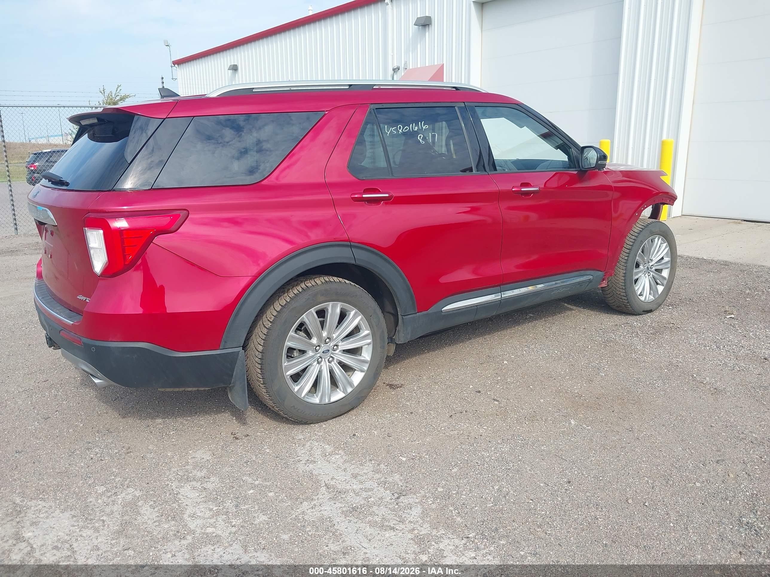 2021 Ford Explorer Limited Red vin: 1FMSK8FH3MGC48508
