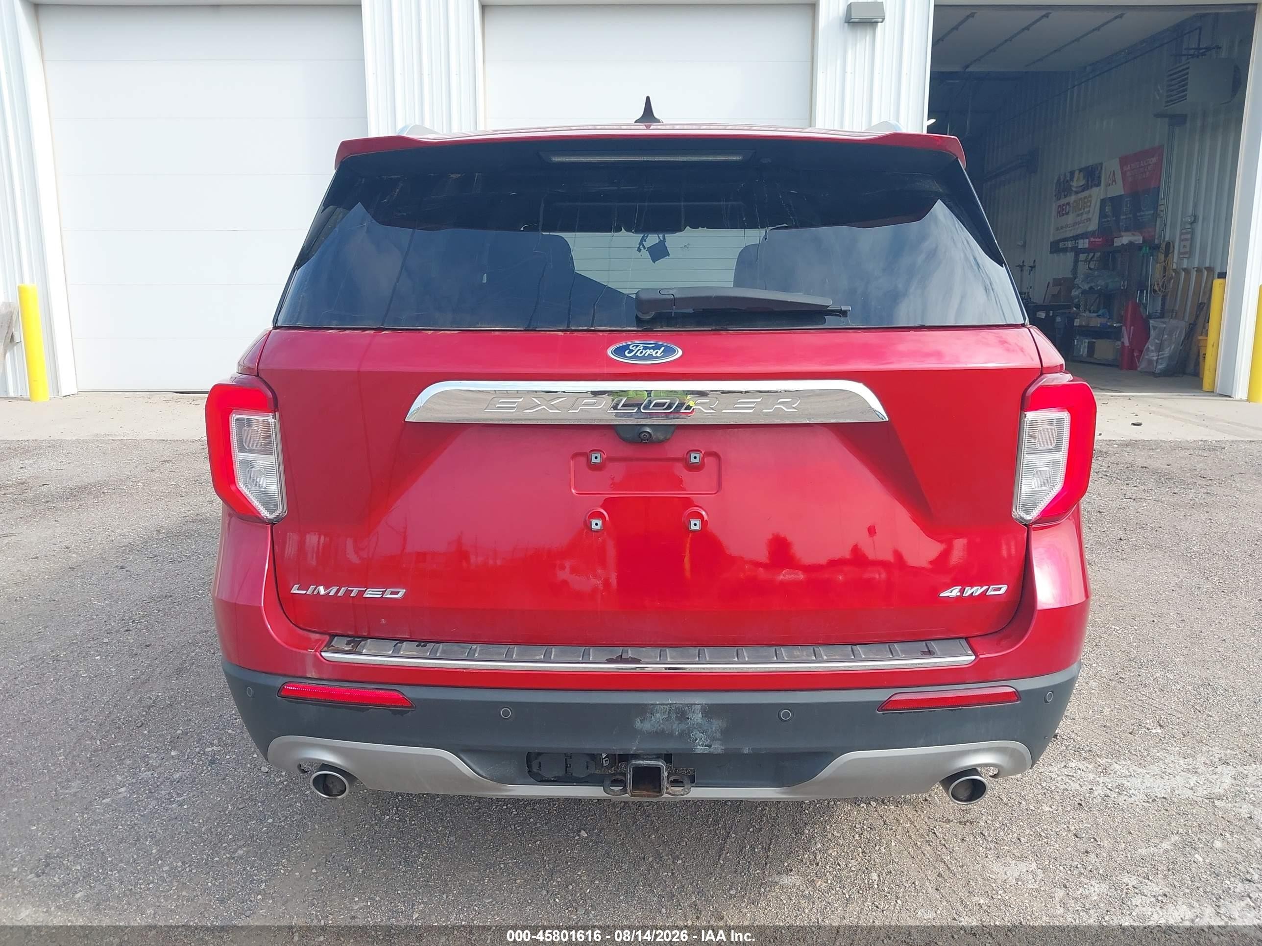 2021 Ford Explorer Limited Red vin: 1FMSK8FH3MGC48508