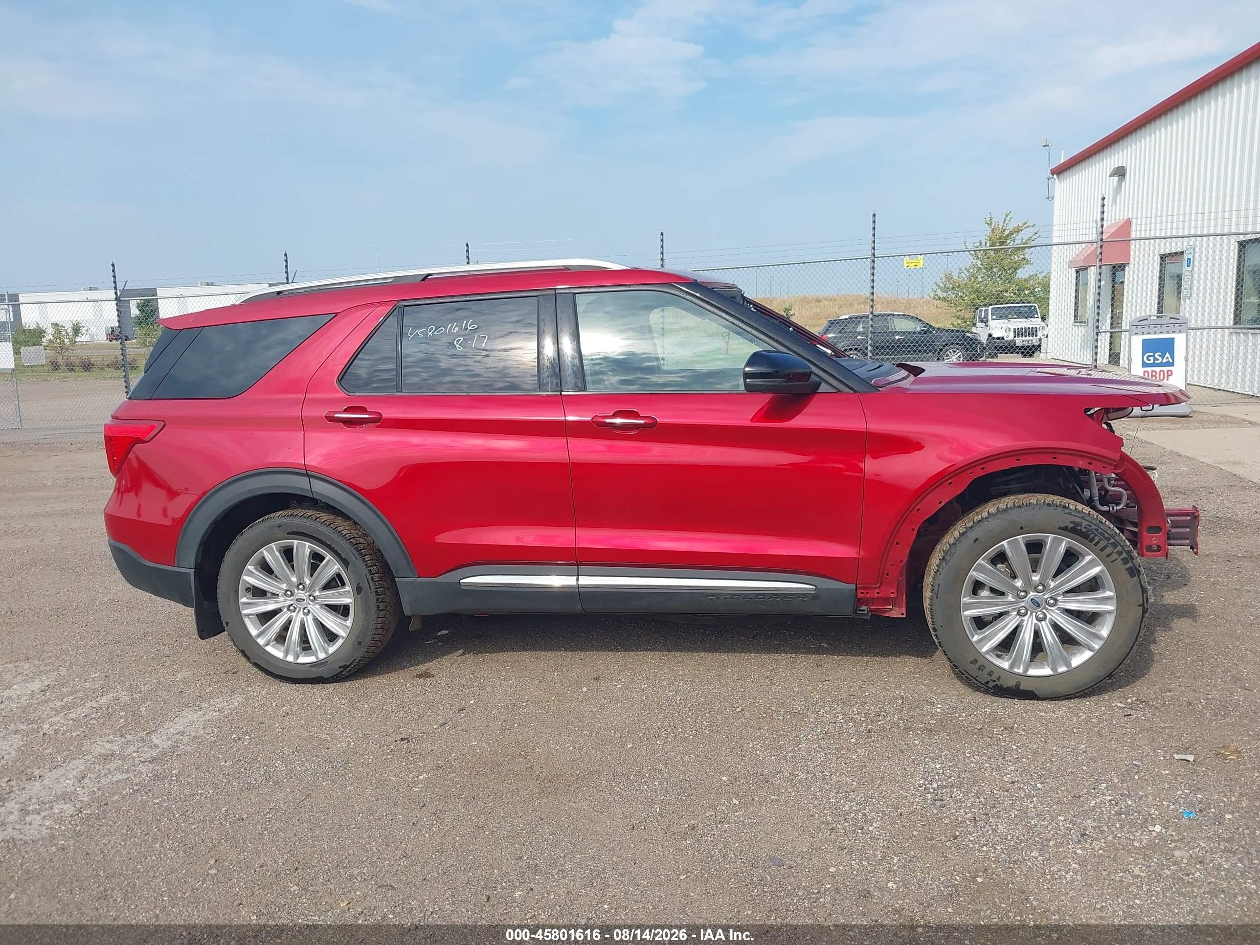 2021 Ford Explorer Limited Red vin: 1FMSK8FH3MGC48508