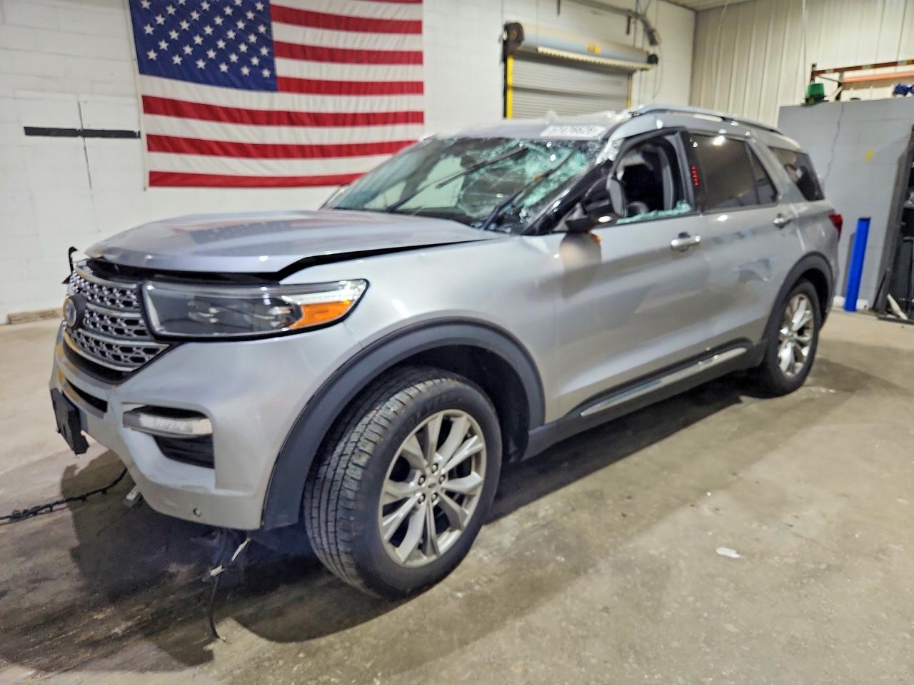 2020 Ford Explorer Limited Silver vin: 1FMSK8FH5LGC84635