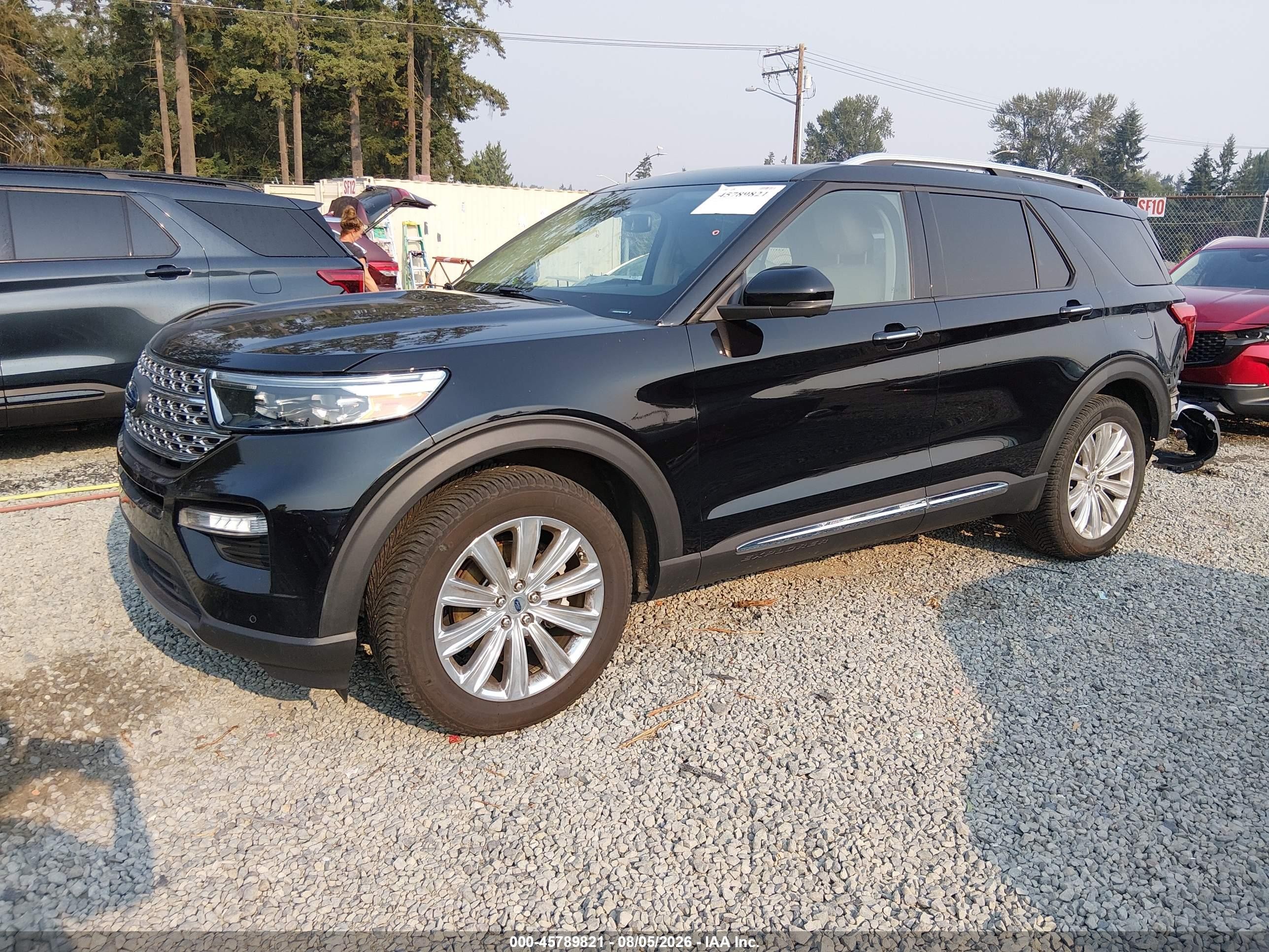 2020 Ford Explorer Limited Black vin: 1FMSK8FH8LGA45192