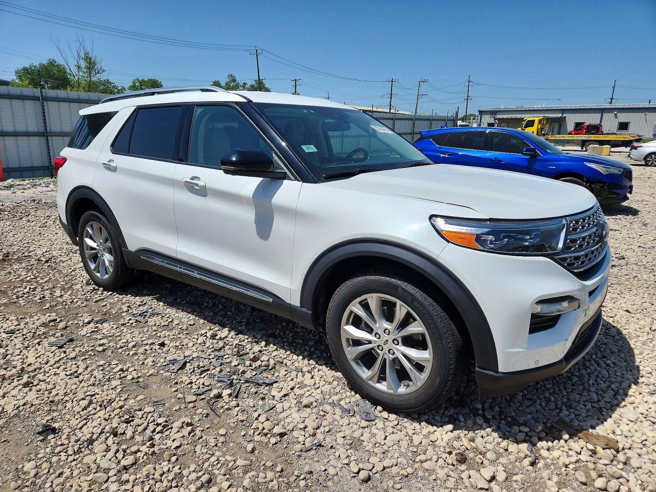 2021 Ford Explorer Limited White vin: 1FMSK8FH9MGA79448