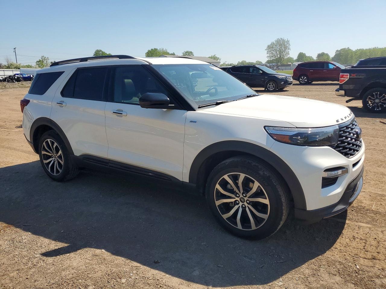 2022 Ford Explorer St-line White vin: 1FMSK8KH1NGA18778