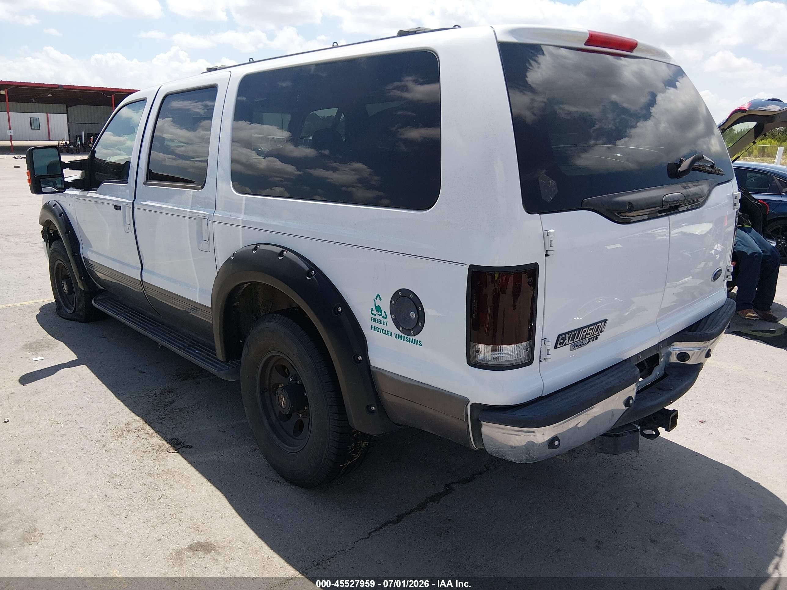 2002 Ford Excursion Xlt White vin: 1FMSU41F42EB66093