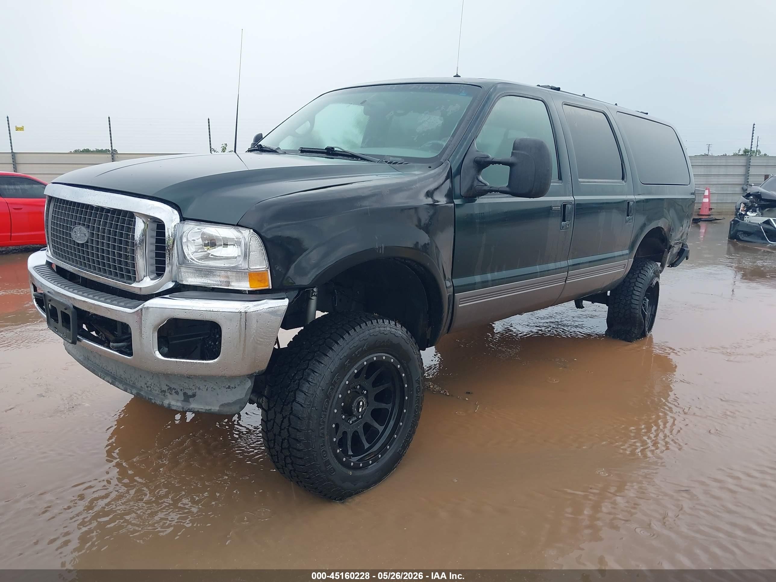 2002 Ford Excursion Xlt Зеленый vin: 1FMSU41F62EB66502