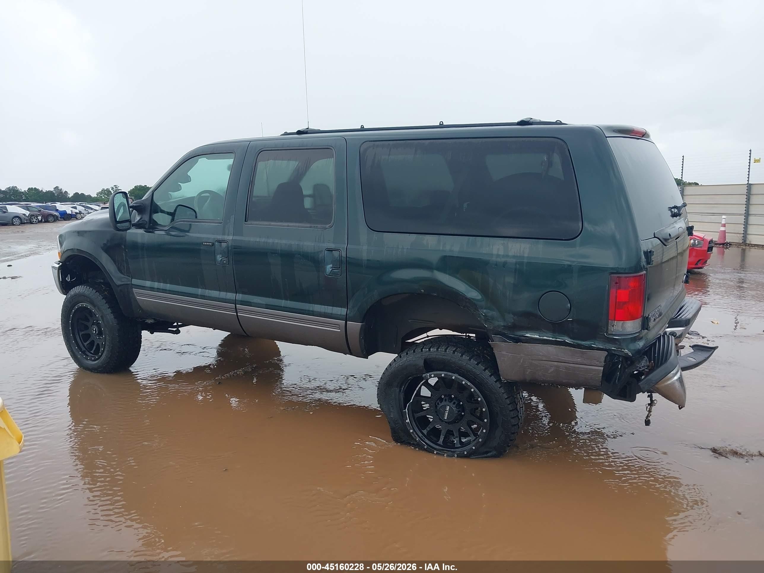 2002 Ford Excursion Xlt Зеленый vin: 1FMSU41F62EB66502