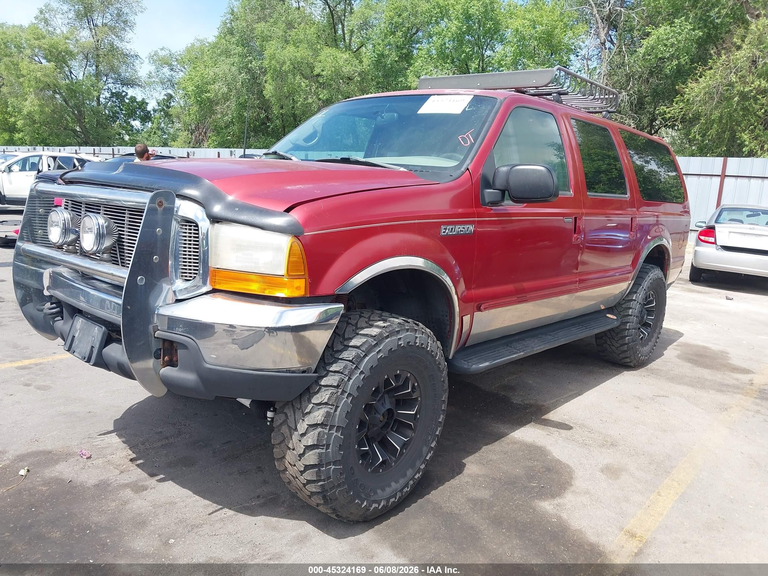 2000 Ford Excursion Xlt Красный vin: 1FMSU41F8YED60019