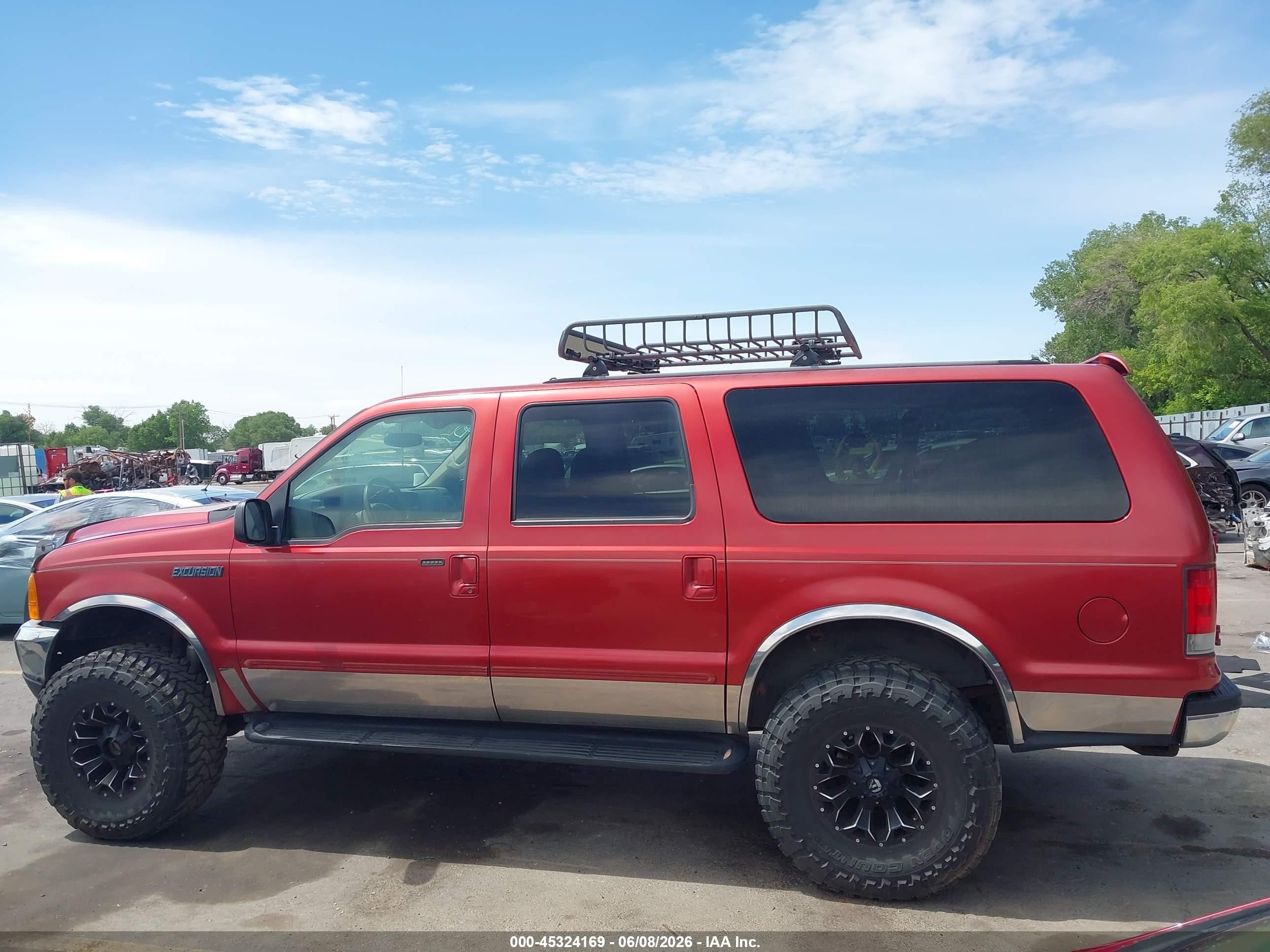 2000 Ford Excursion Xlt Красный vin: 1FMSU41F8YED60019