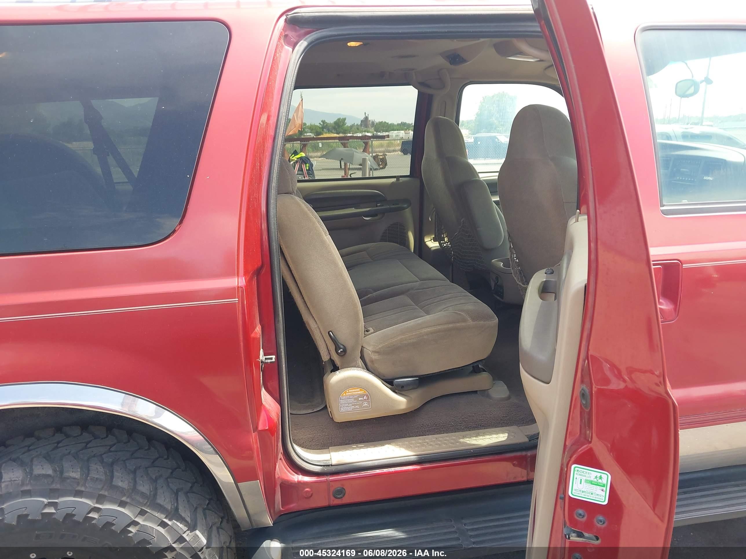 2000 Ford Excursion Xlt Красный vin: 1FMSU41F8YED60019