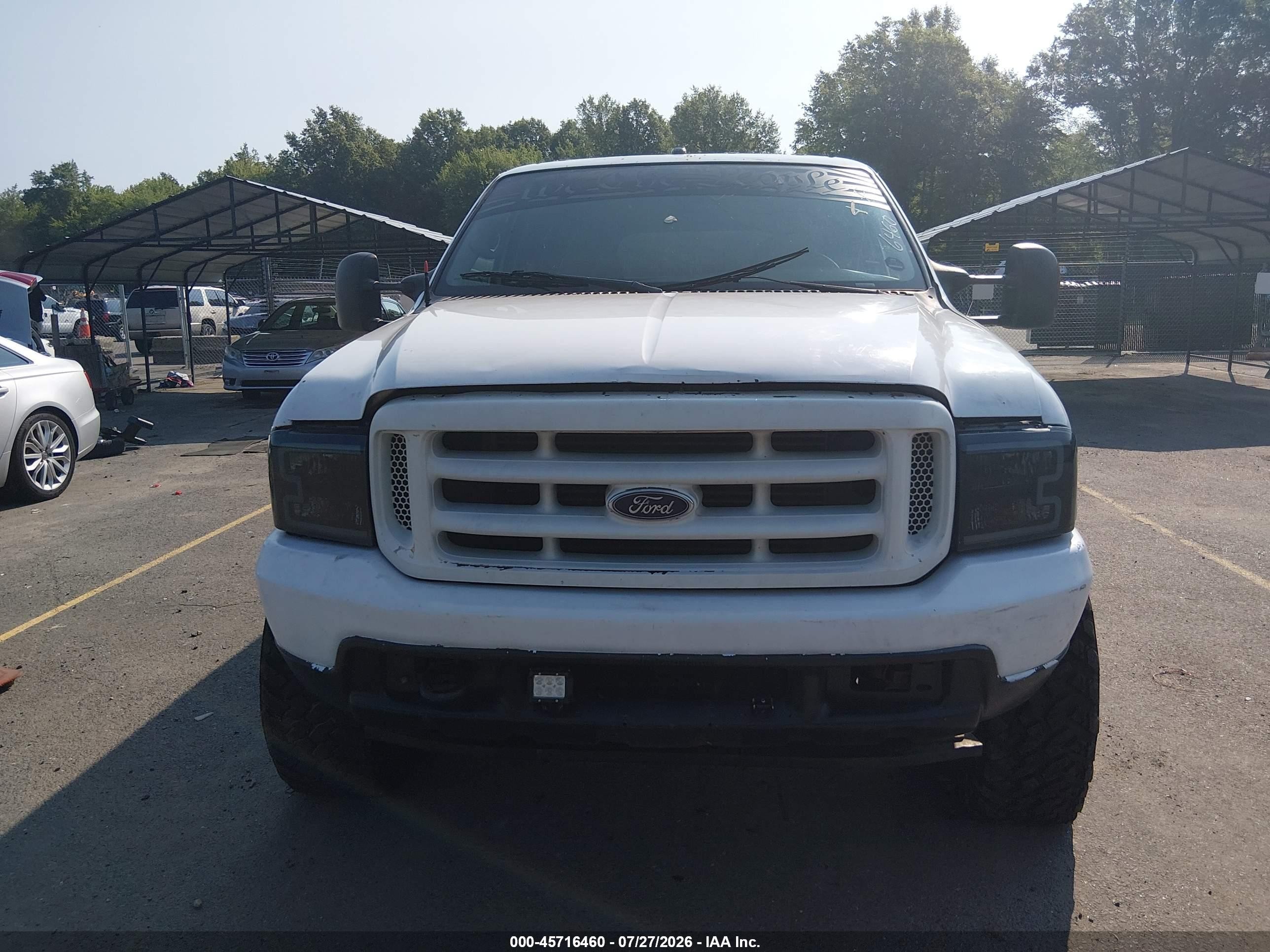 2001 Ford Excursion Limited White vin: 1FMSU43F11ED73097