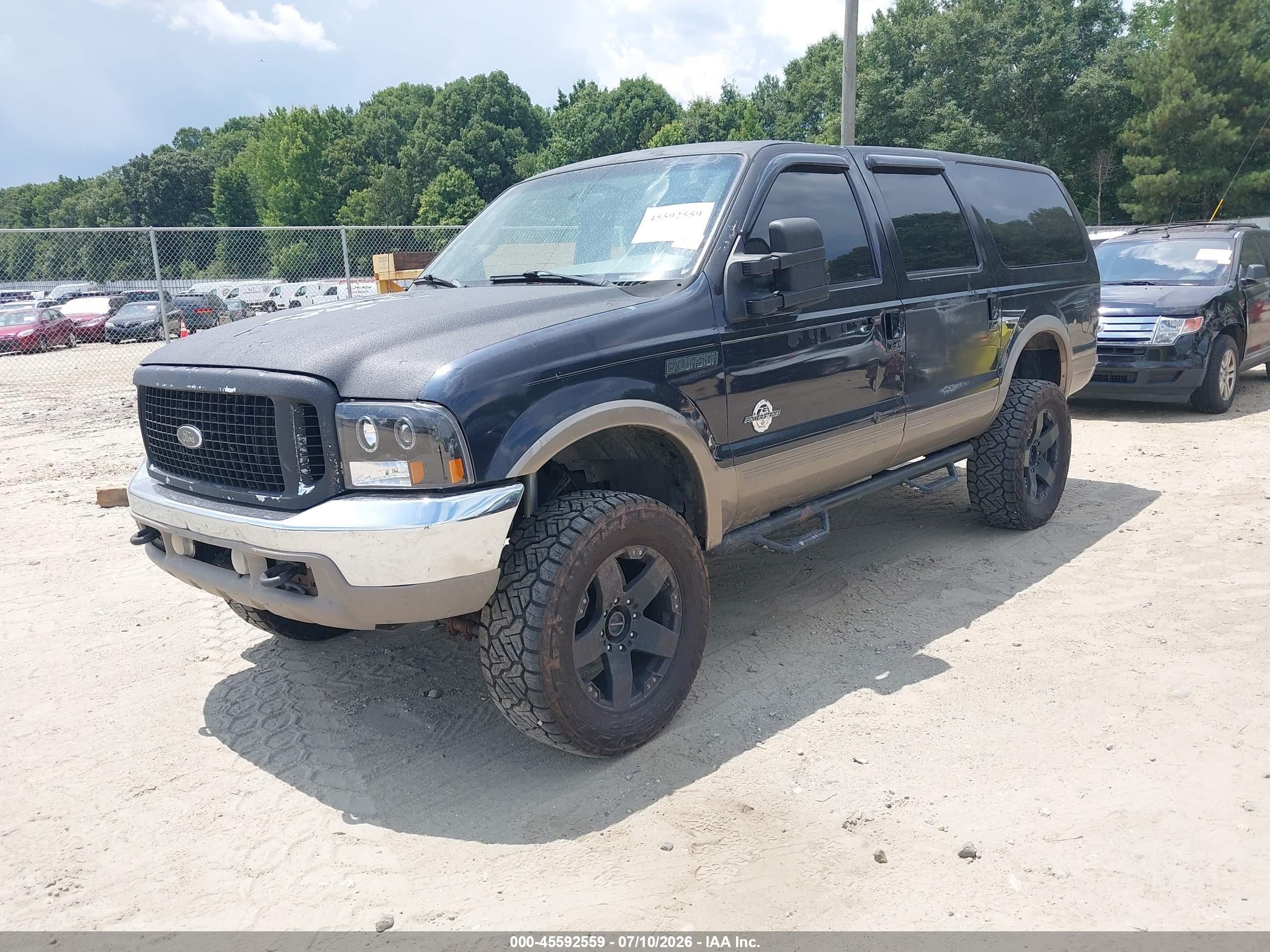 2001 Ford Excursion Limited Black vin: 1FMSU43F31EA48953