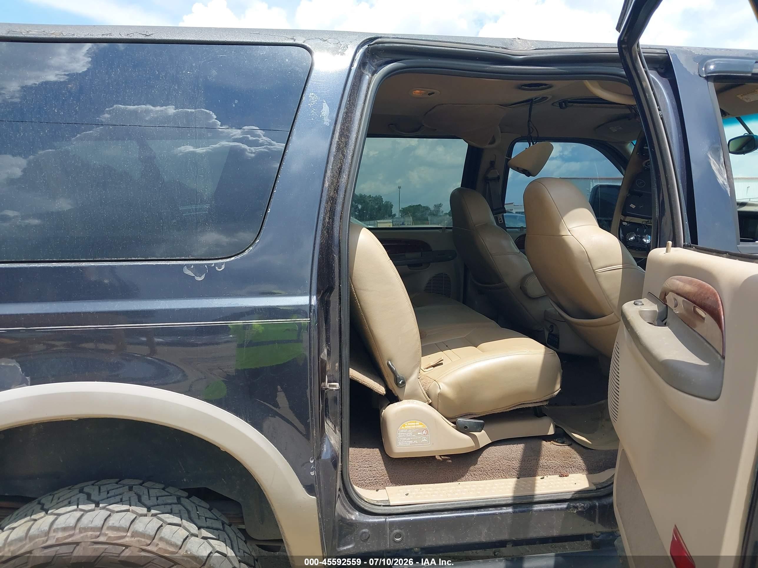 2001 Ford Excursion Limited Black vin: 1FMSU43F31EA48953