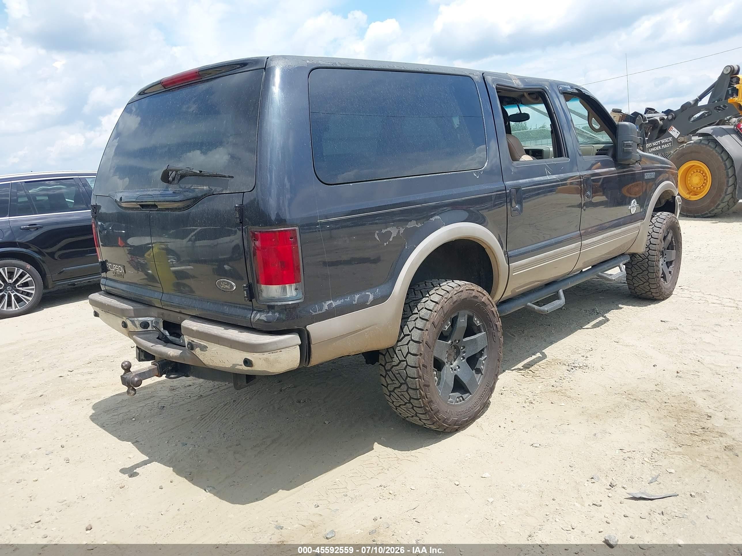 2001 Ford Excursion Limited Black vin: 1FMSU43F31EA48953