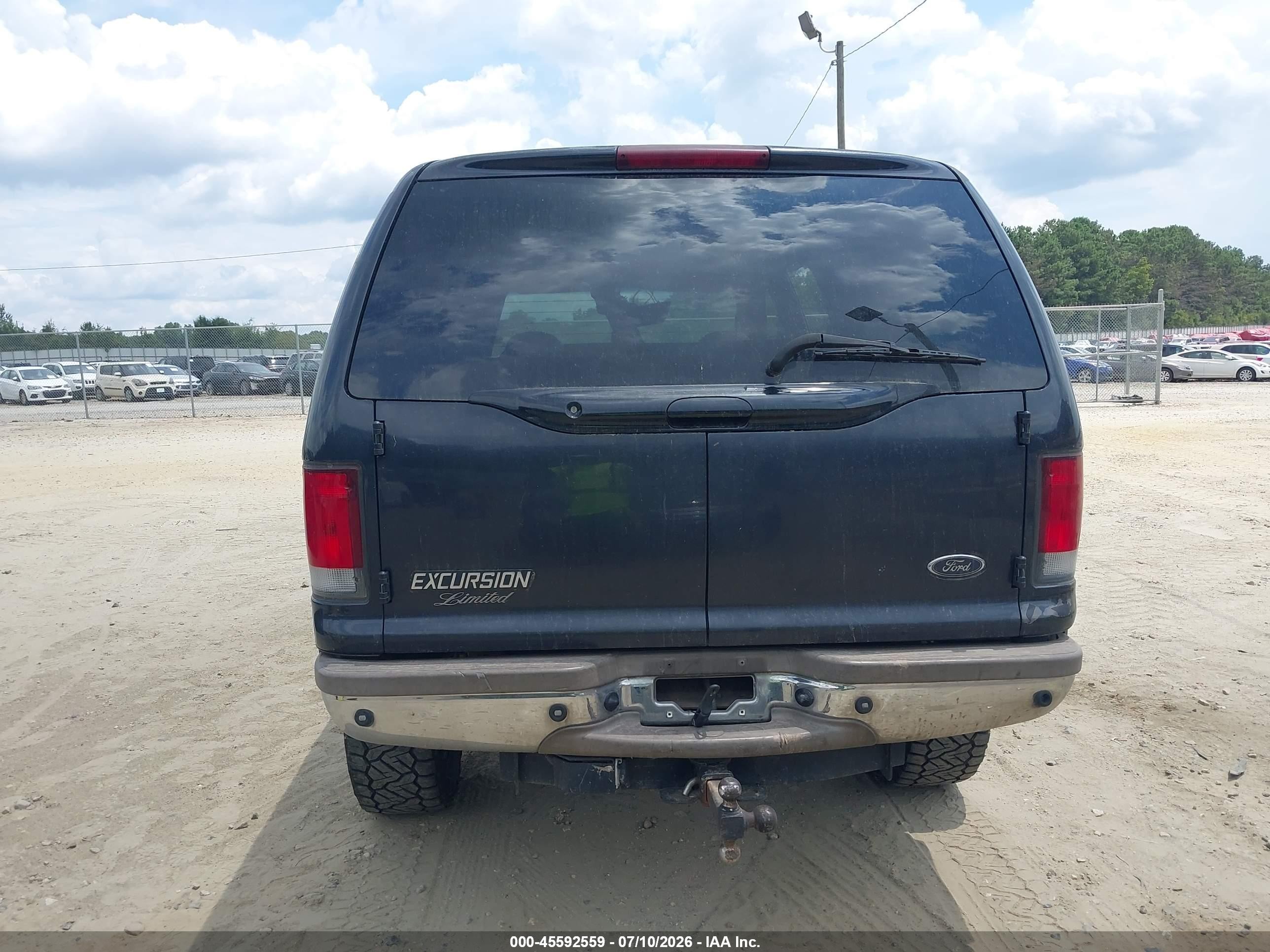 2001 Ford Excursion Limited Black vin: 1FMSU43F31EA48953