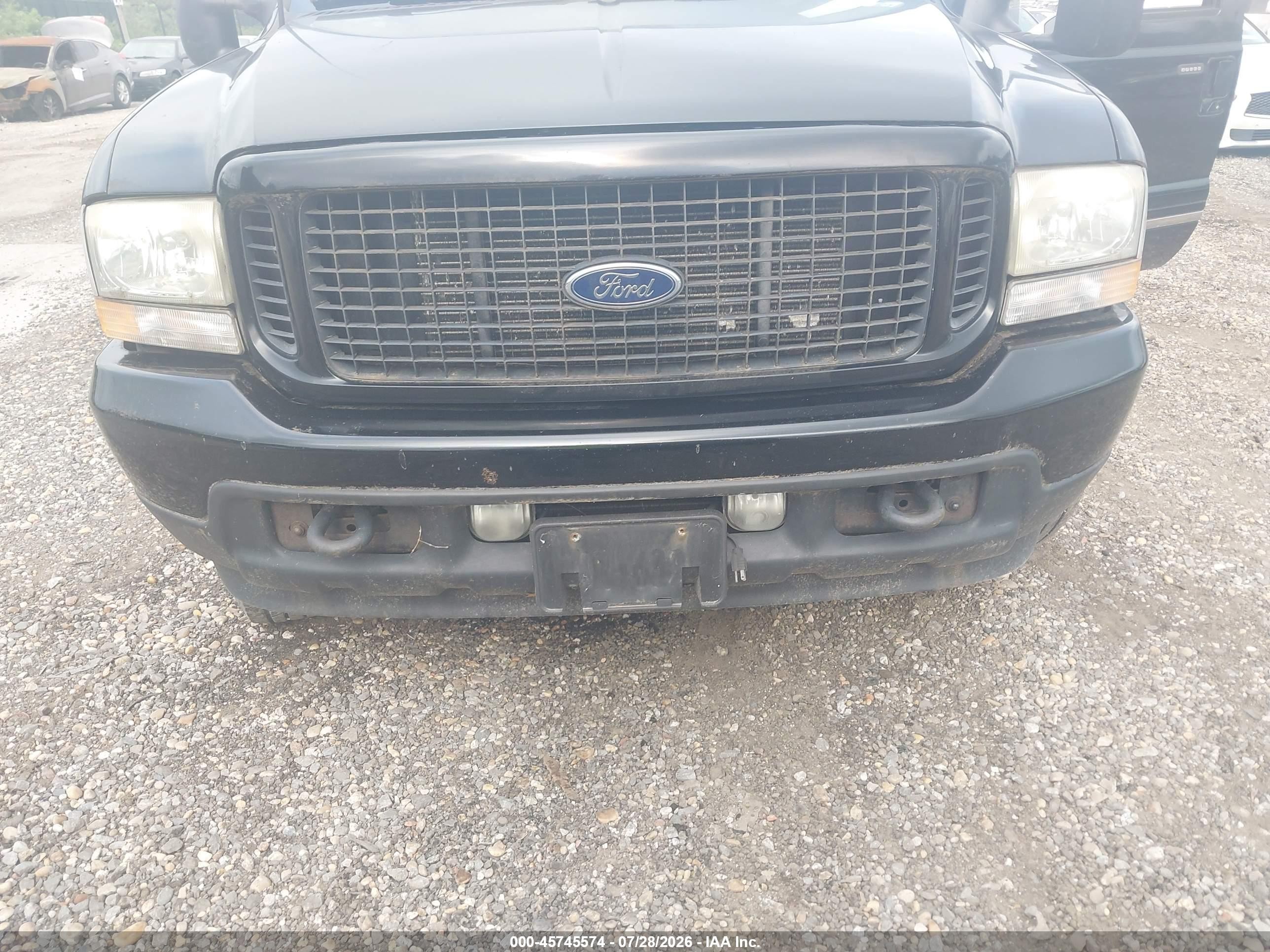 2002 Ford Excursion Limited Черный vin: 1FMSU43F32EB52599