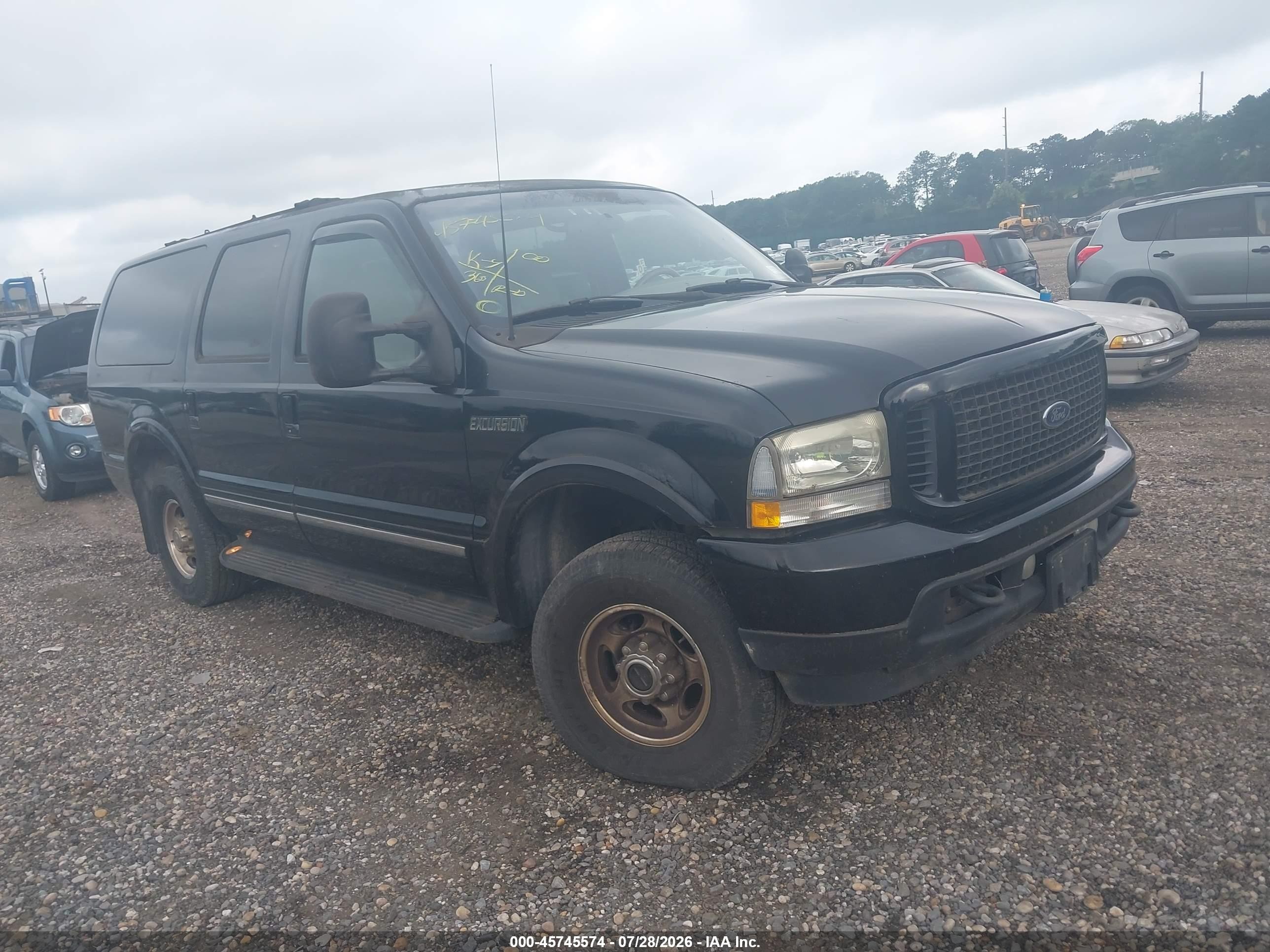 2002 Ford Excursion Limited Black vin: 1FMSU43F32EB52599