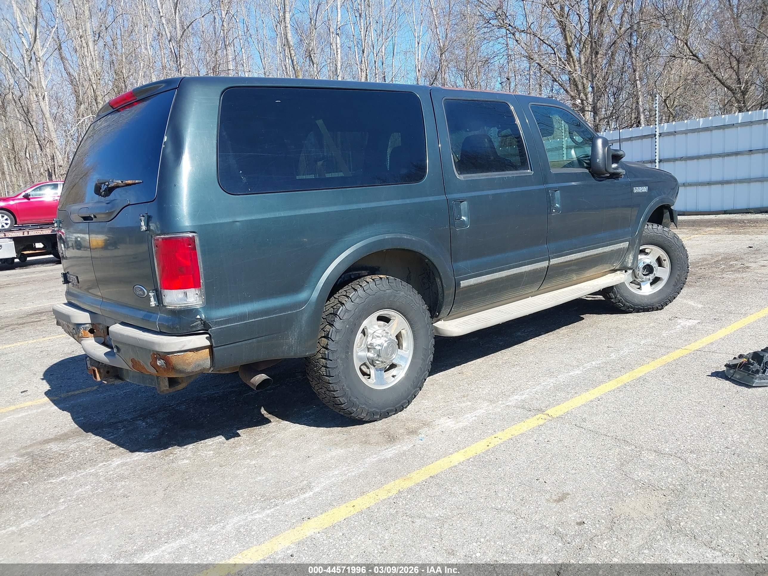 2002 Ford Excursion Limited Green vin: 1FMSU43F32EC14261