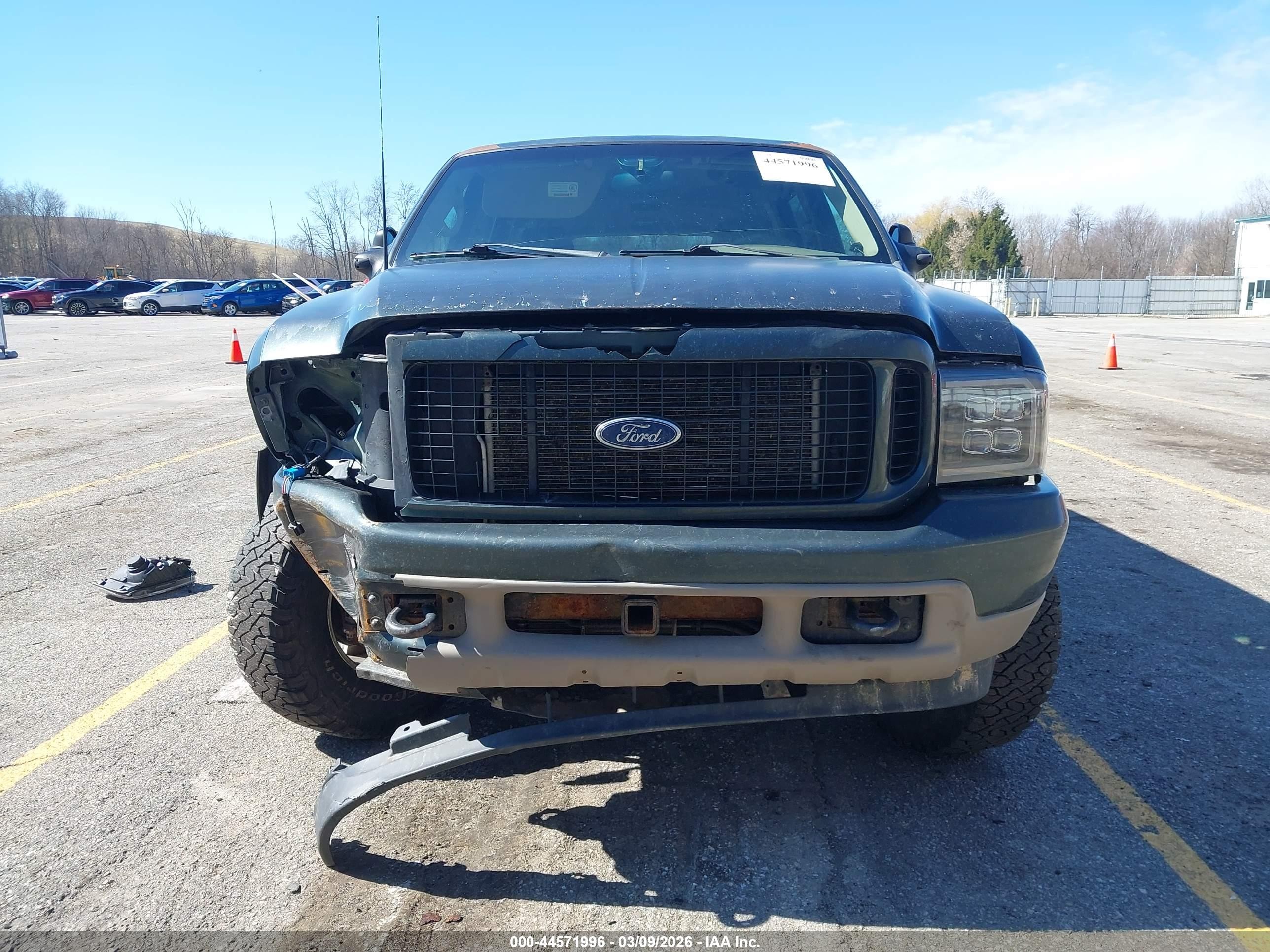 2002 Ford Excursion Limited Green vin: 1FMSU43F32EC14261