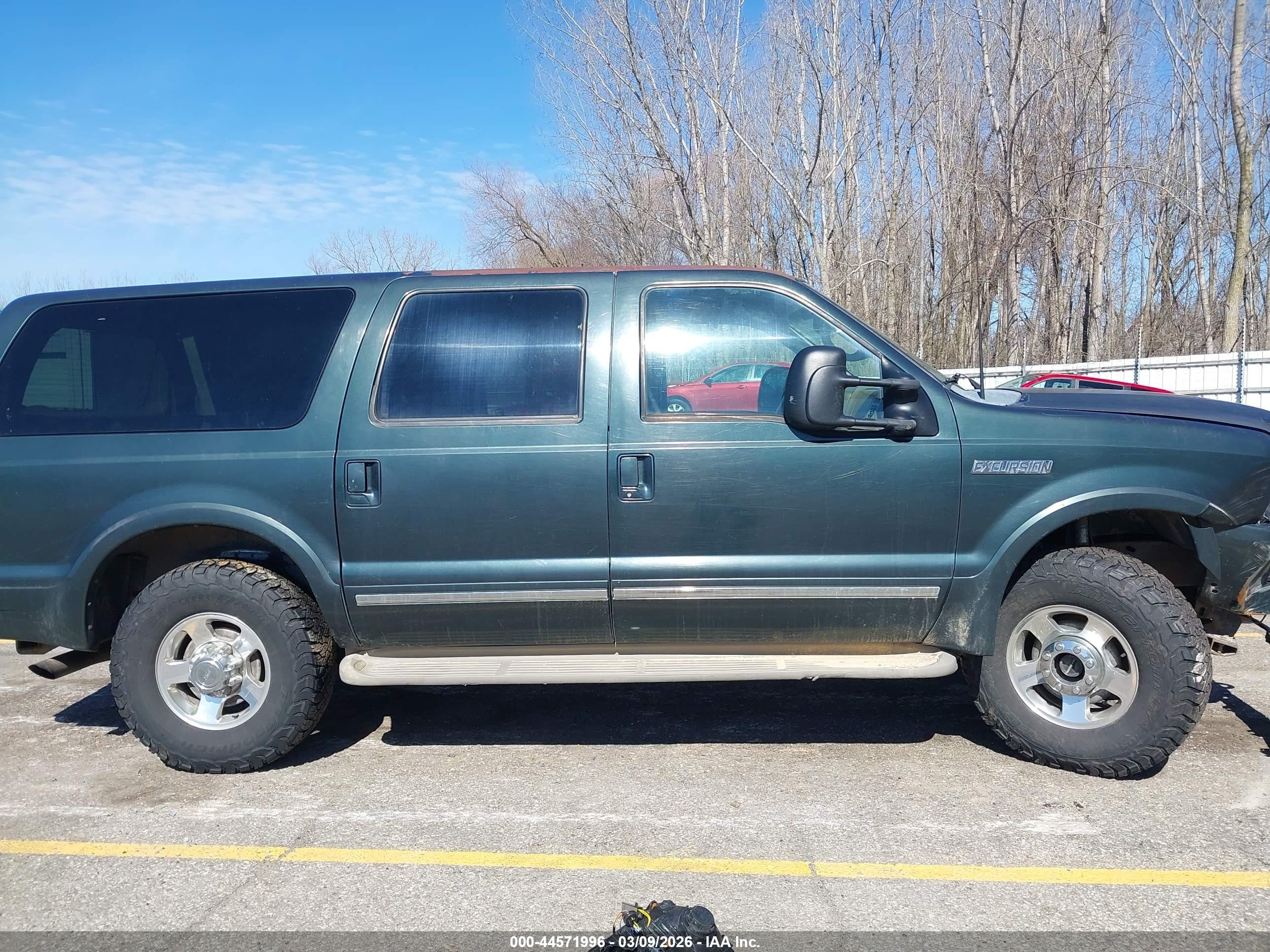 2002 Ford Excursion Limited Green vin: 1FMSU43F32EC14261