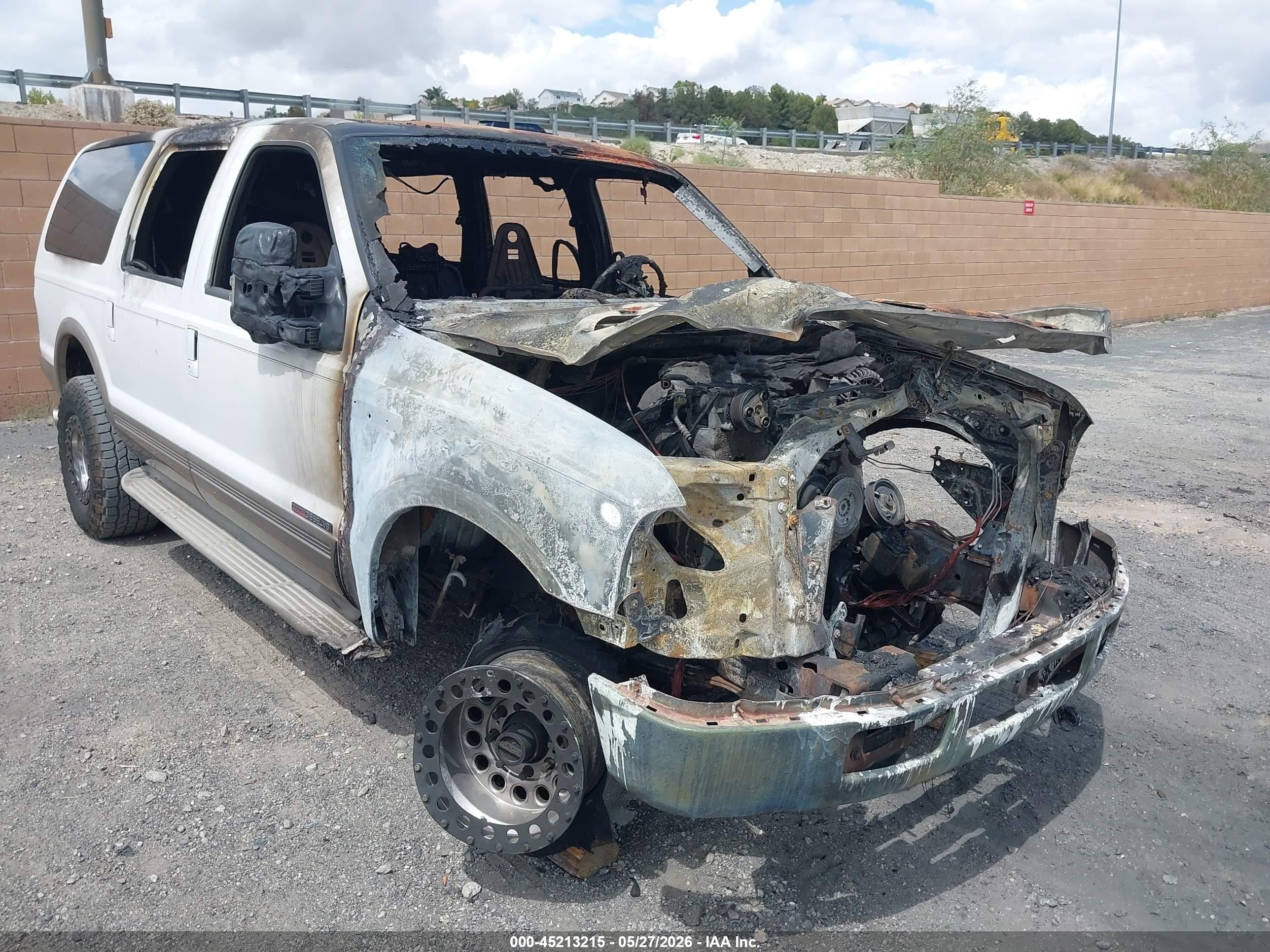 2000 Ford Excursion Limited Белый vin: 1FMSU43F3YEB26464