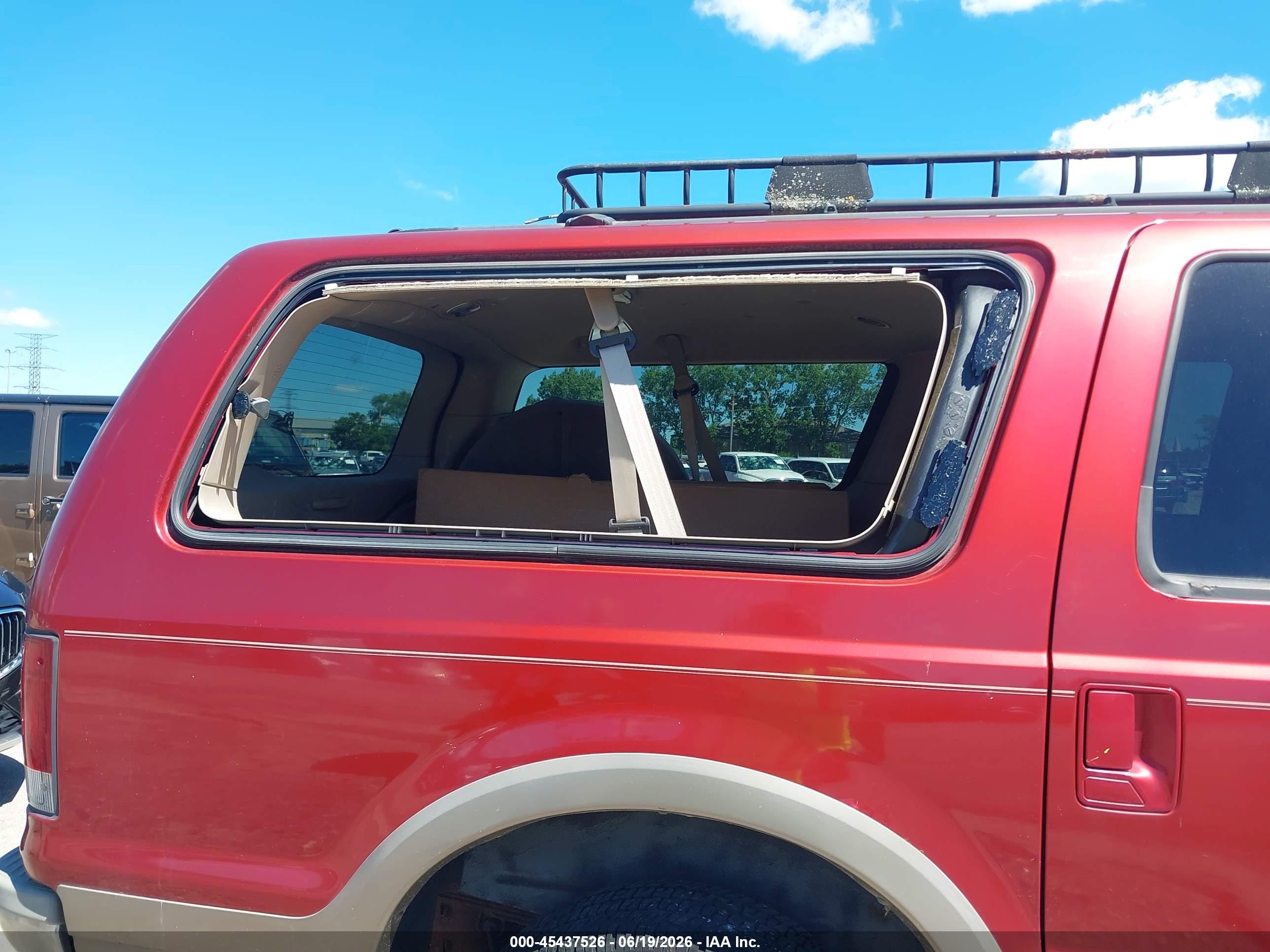 2002 Ford Excursion Limited Бордовый vin: 1FMSU43F52EB65838