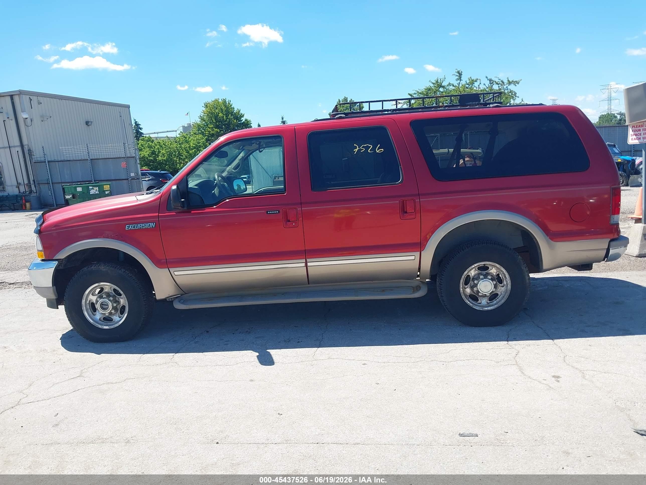 2002 Ford Excursion Limited Бордовый vin: 1FMSU43F52EB65838