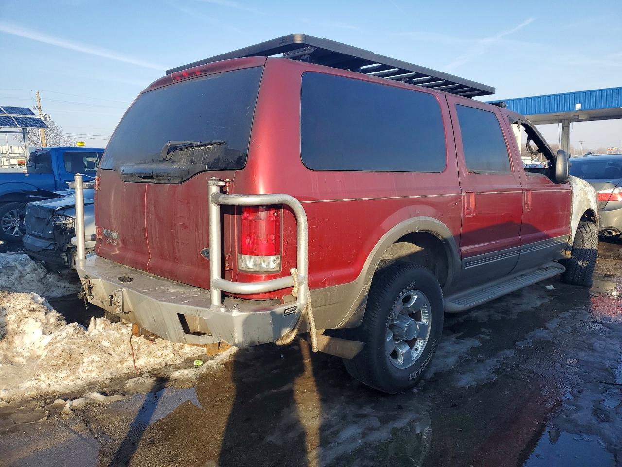 2000 Ford Excursion Limited Red vin: 1FMSU43F5YEA85528