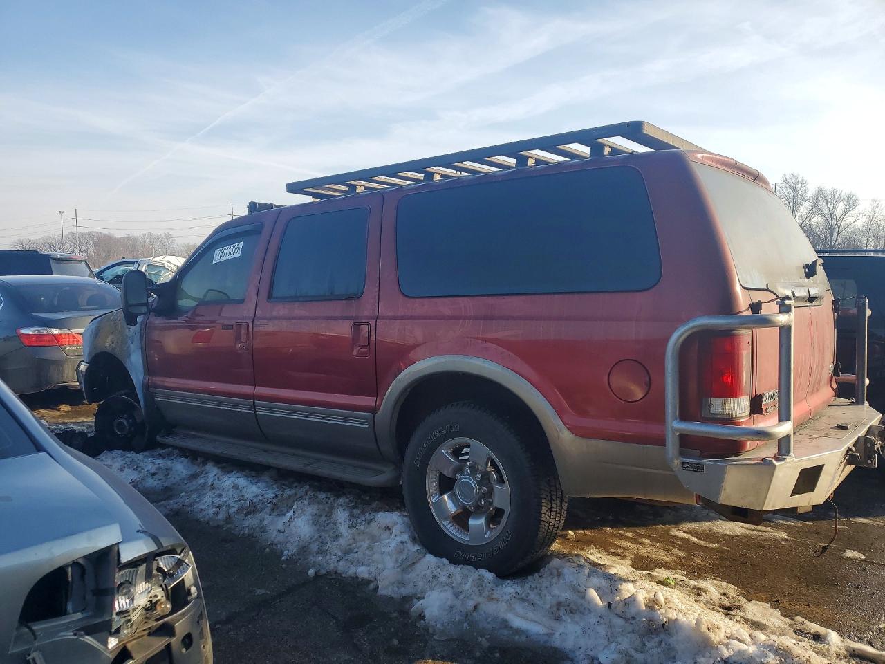 2000 Ford Excursion Limited Red vin: 1FMSU43F5YEA85528