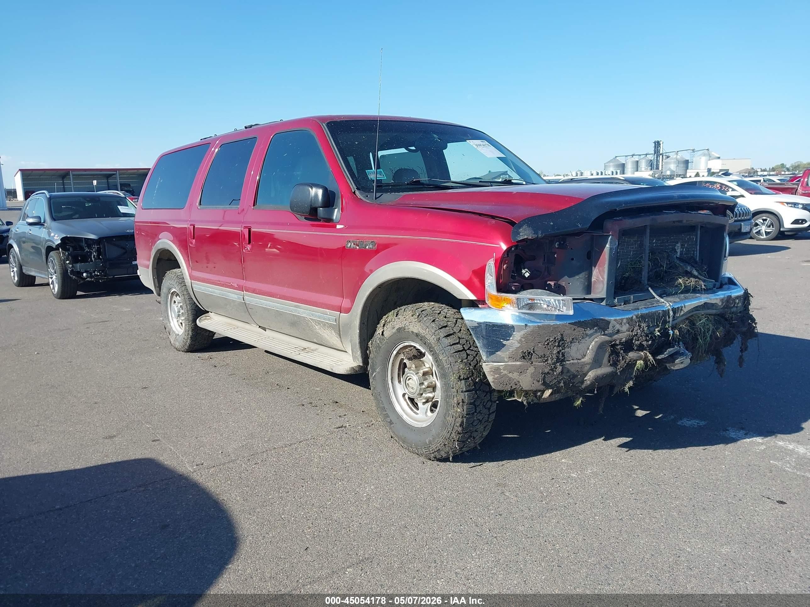 2002 Ford Excursion Limited Красный vin: 1FMSU43FX2EC61870
