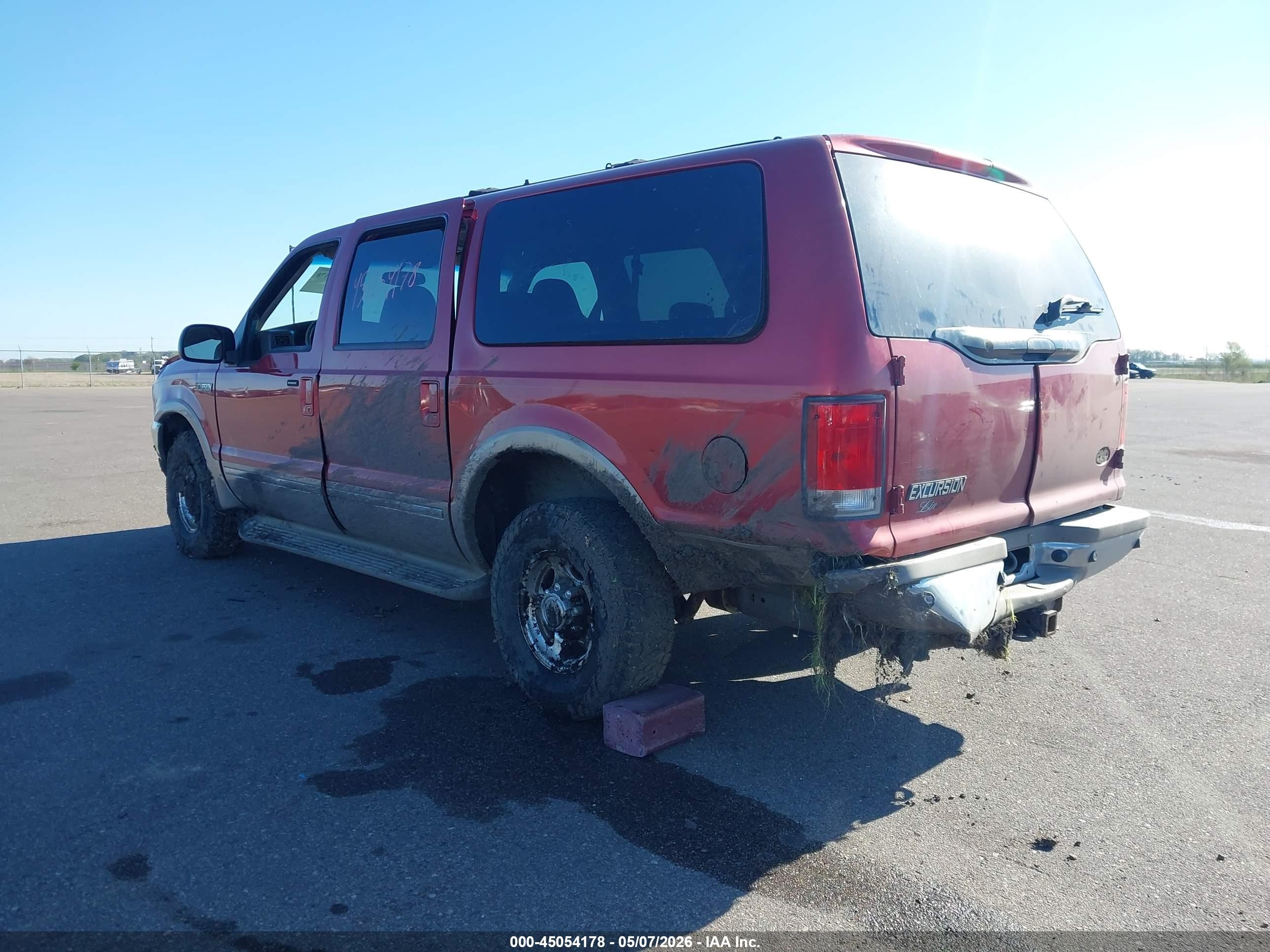 2002 Ford Excursion Limited Красный vin: 1FMSU43FX2EC61870