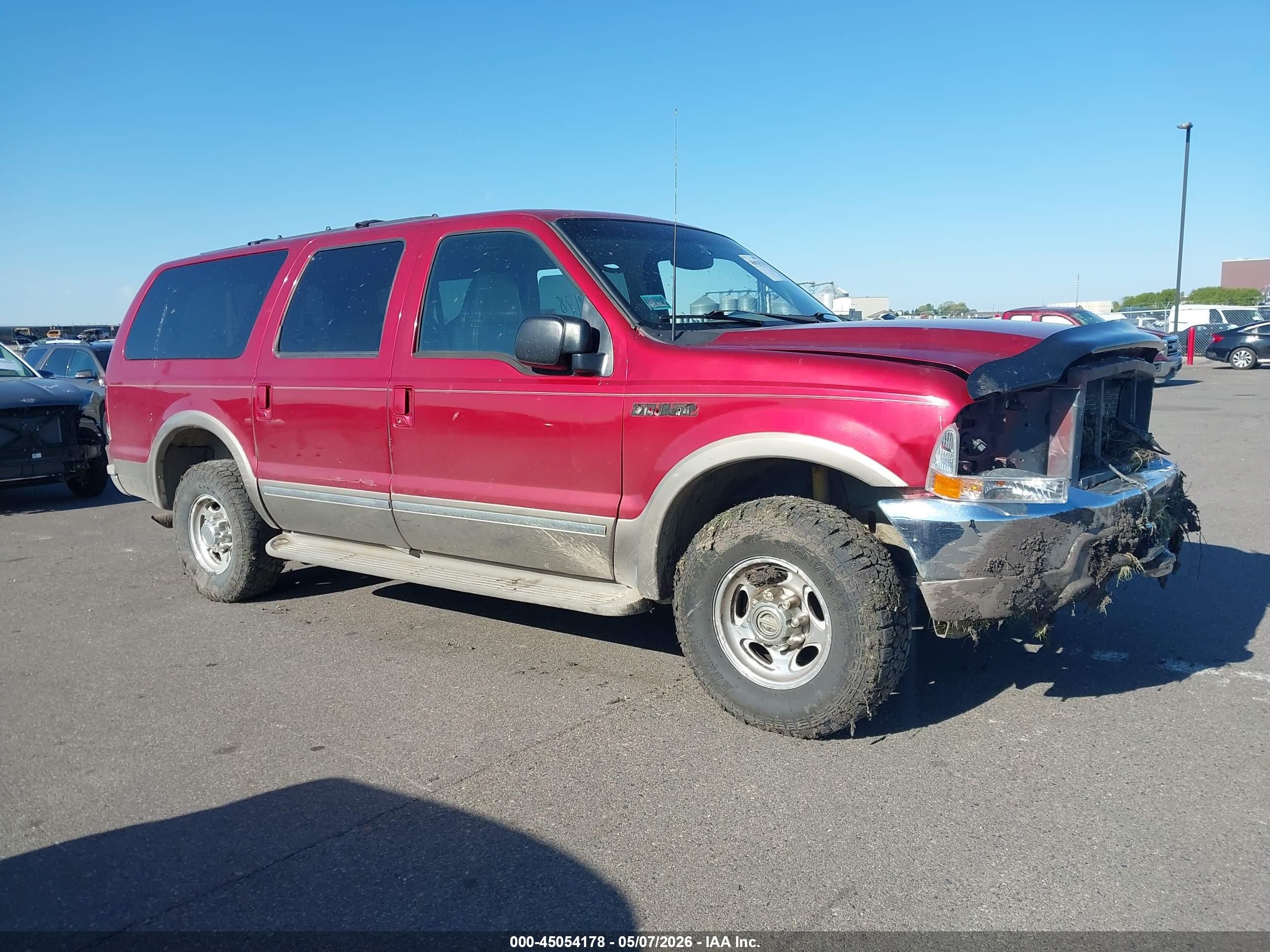 2002 Ford Excursion Limited Красный vin: 1FMSU43FX2EC61870