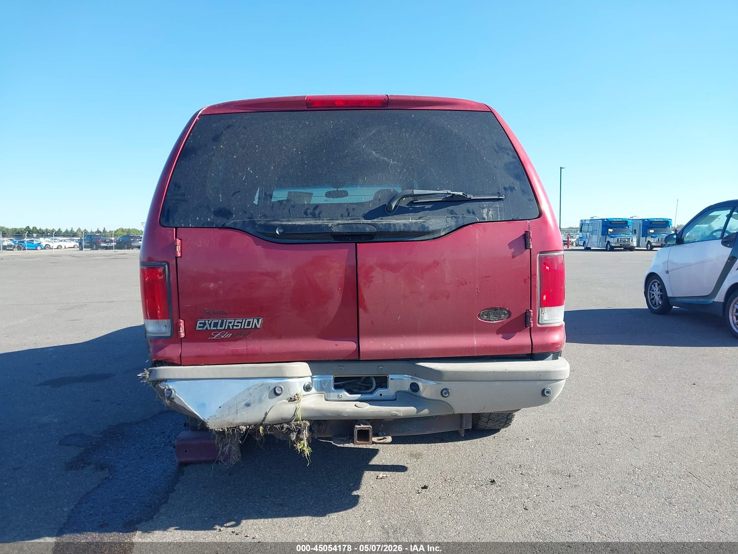 2002 Ford Excursion Limited Красный vin: 1FMSU43FX2EC61870