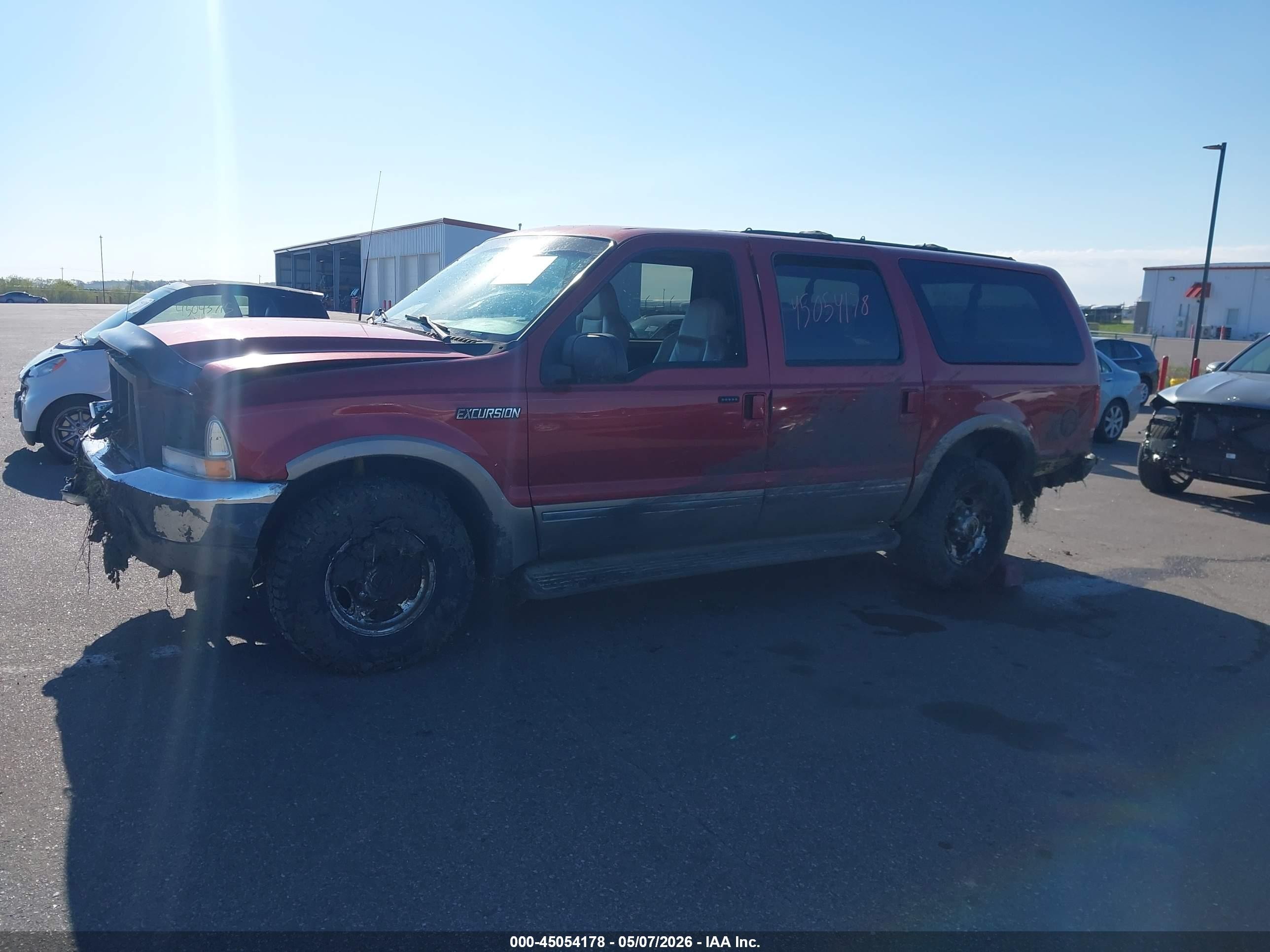 2002 Ford Excursion Limited Красный vin: 1FMSU43FX2EC61870