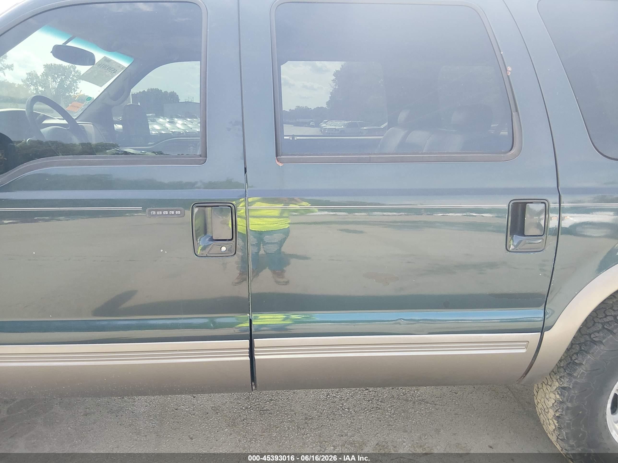 2000 Ford Excursion Limited Green vin: 1FMSU43FXYEB53550