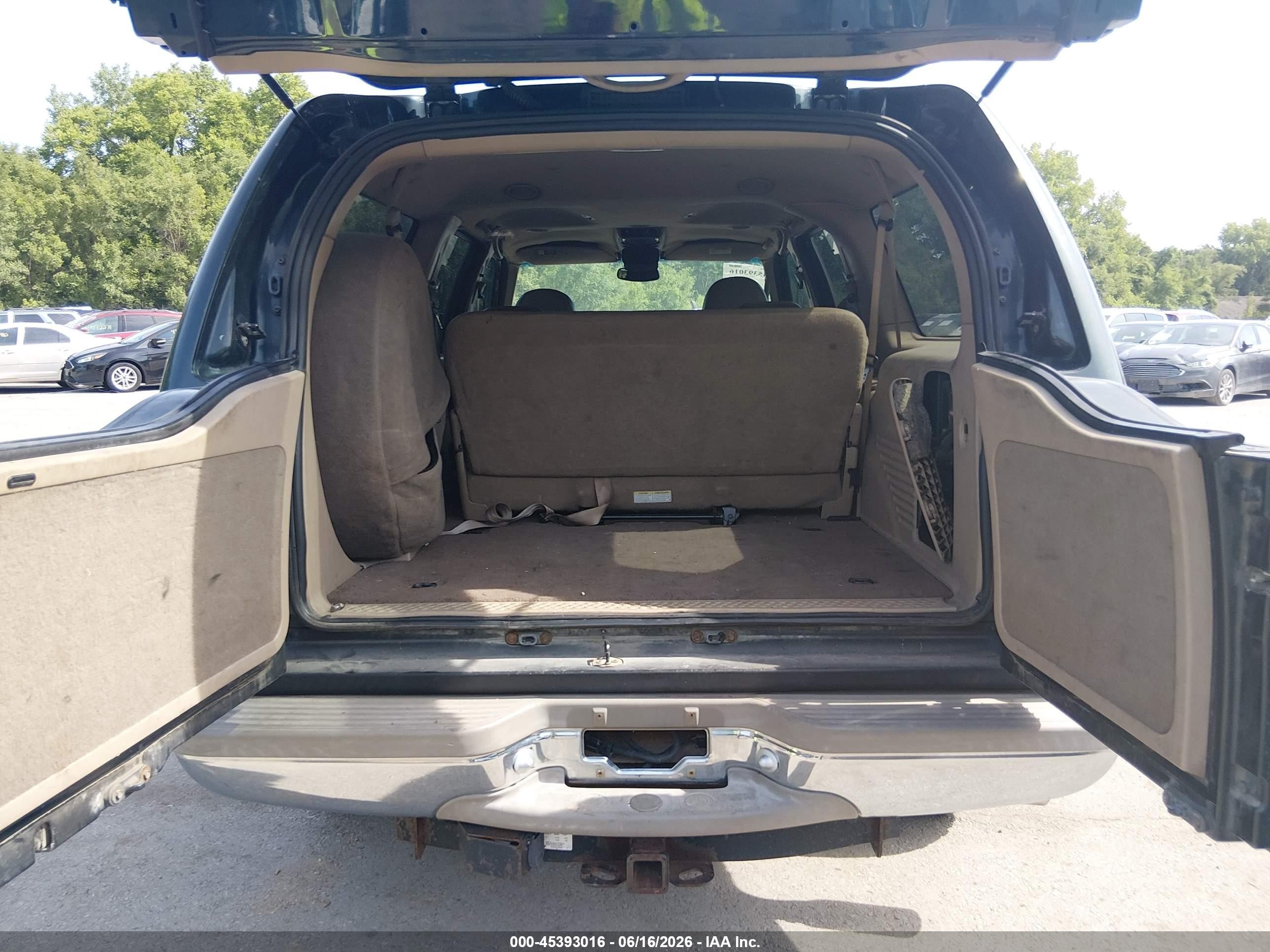 2000 Ford Excursion Limited Green vin: 1FMSU43FXYEB53550