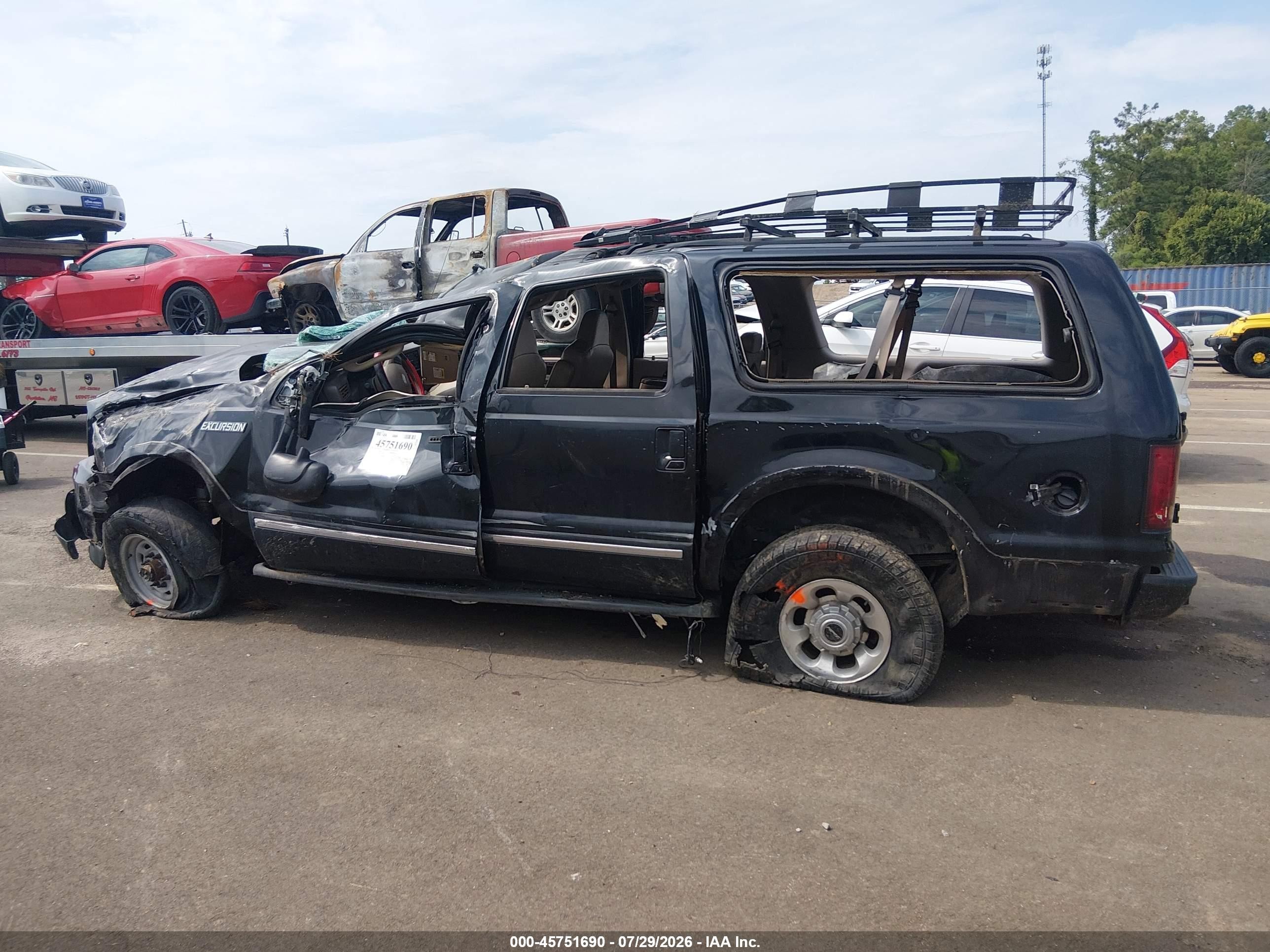 2003 Ford Excursion Limited Black vin: 1FMSU43P53EC70826