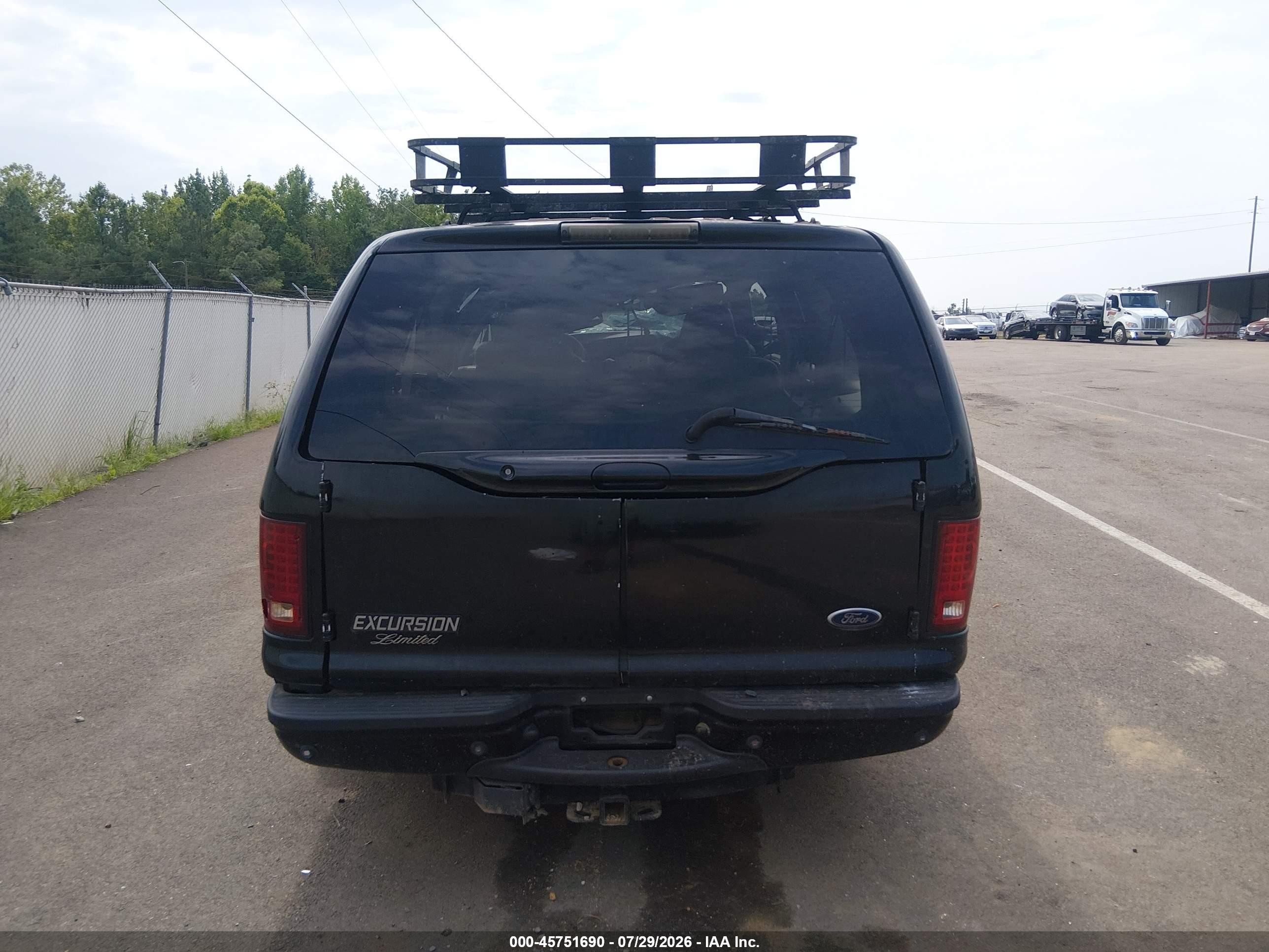 2003 Ford Excursion Limited Black vin: 1FMSU43P53EC70826