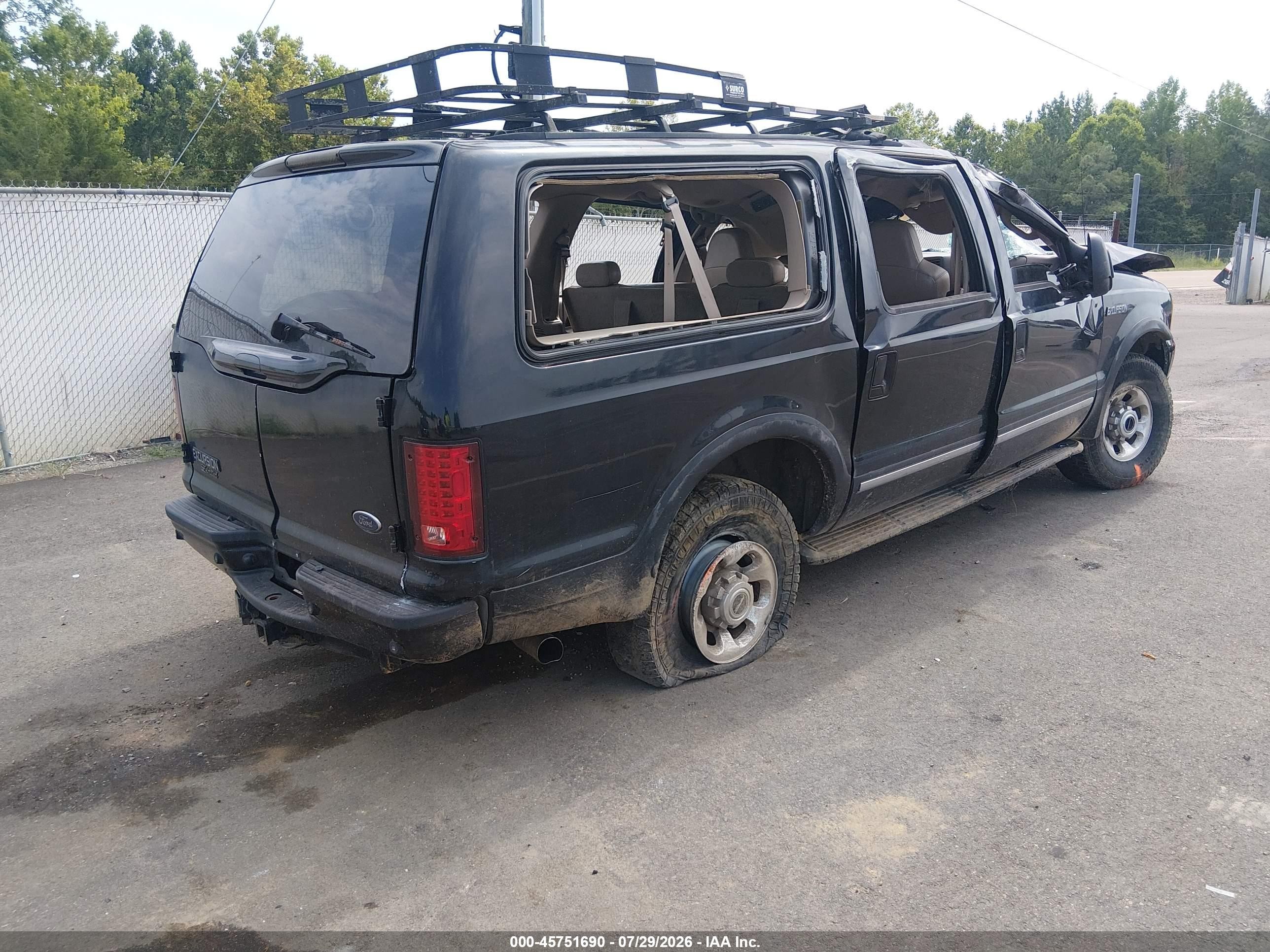 2003 Ford Excursion Limited Black vin: 1FMSU43P53EC70826