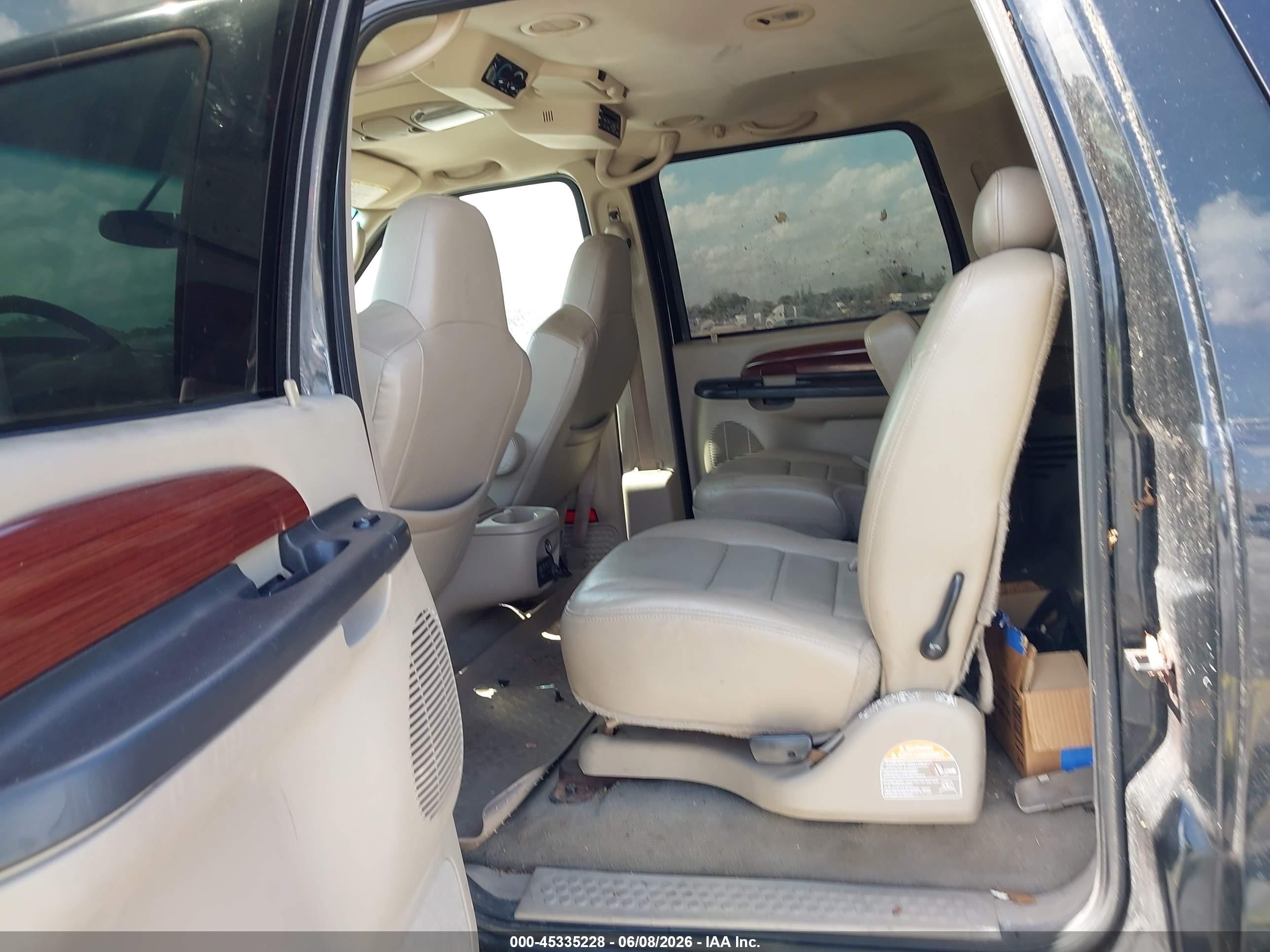 2005 Ford Excursion Limited Черный vin: 1FMSU43P65EB63285