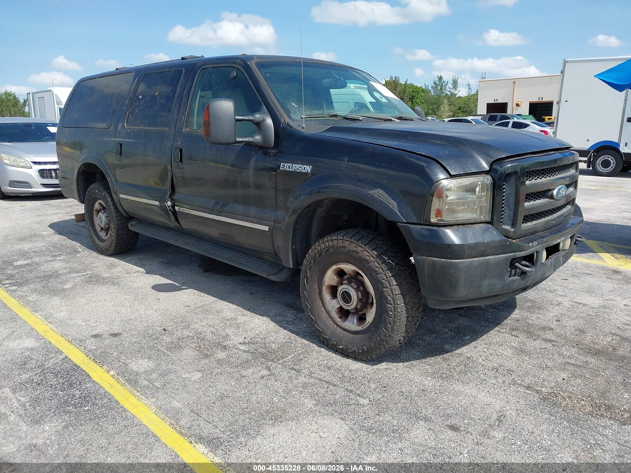 2005 Ford Excursion Limited Черный vin: 1FMSU43P65EB63285