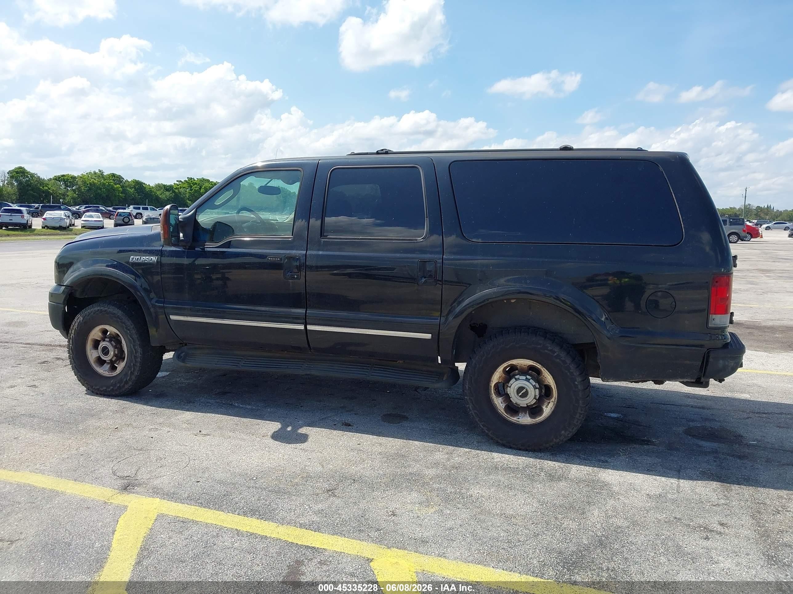 2005 Ford Excursion Limited Черный vin: 1FMSU43P65EB63285