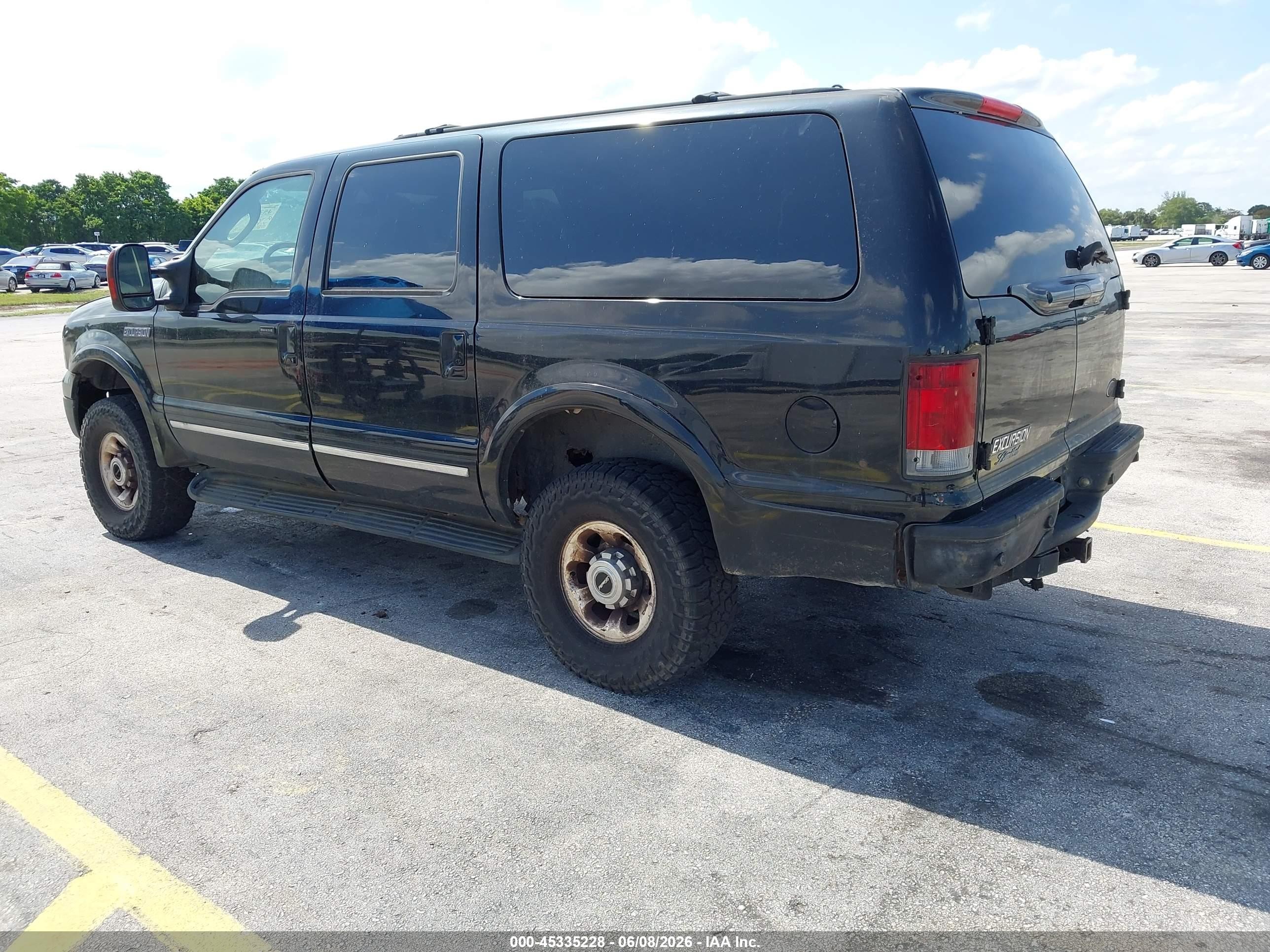2005 Ford Excursion Limited Черный vin: 1FMSU43P65EB63285