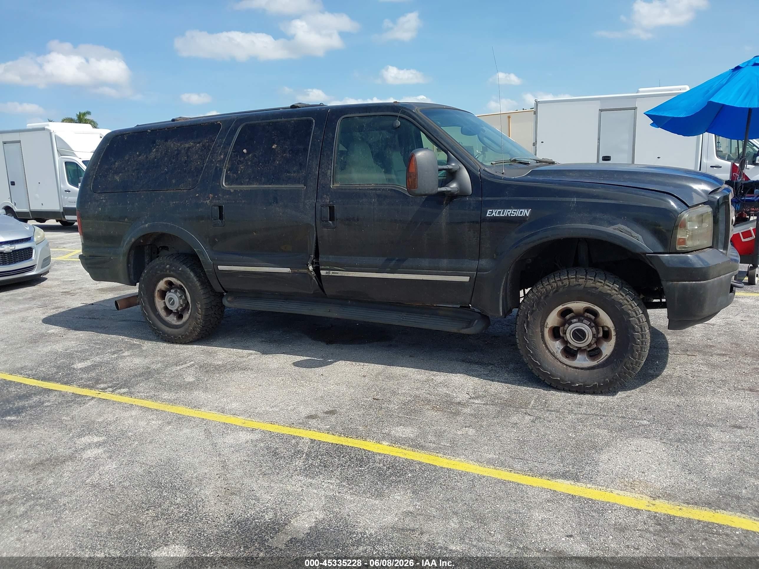2005 Ford Excursion Limited Черный vin: 1FMSU43P65EB63285