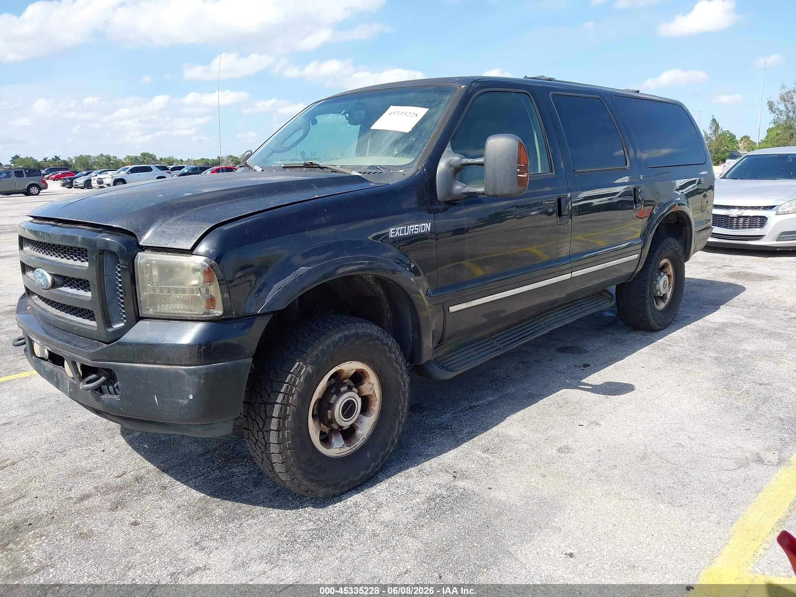 2005 Ford Excursion Limited Черный vin: 1FMSU43P65EB63285