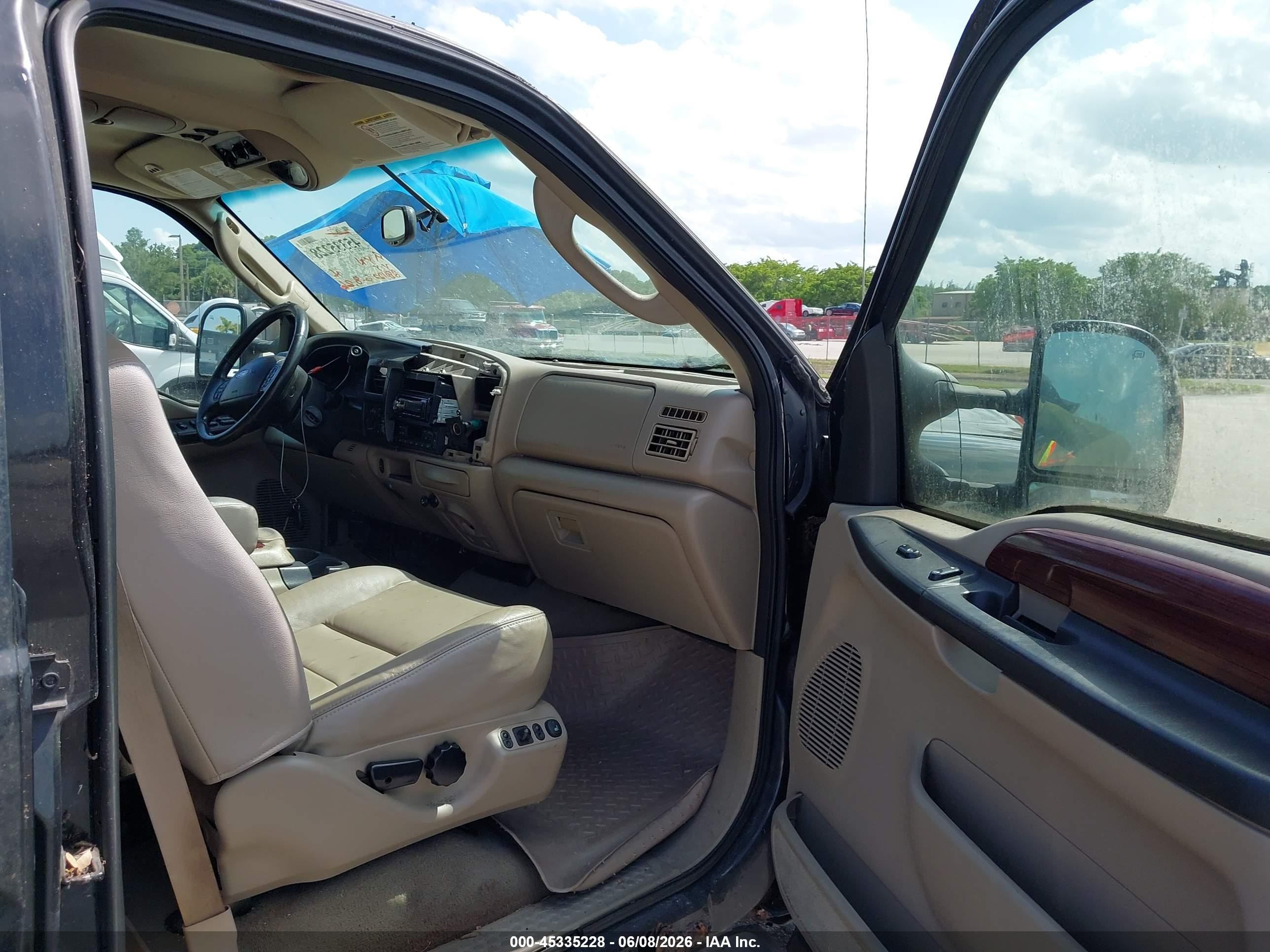 2005 Ford Excursion Limited Черный vin: 1FMSU43P65EB63285