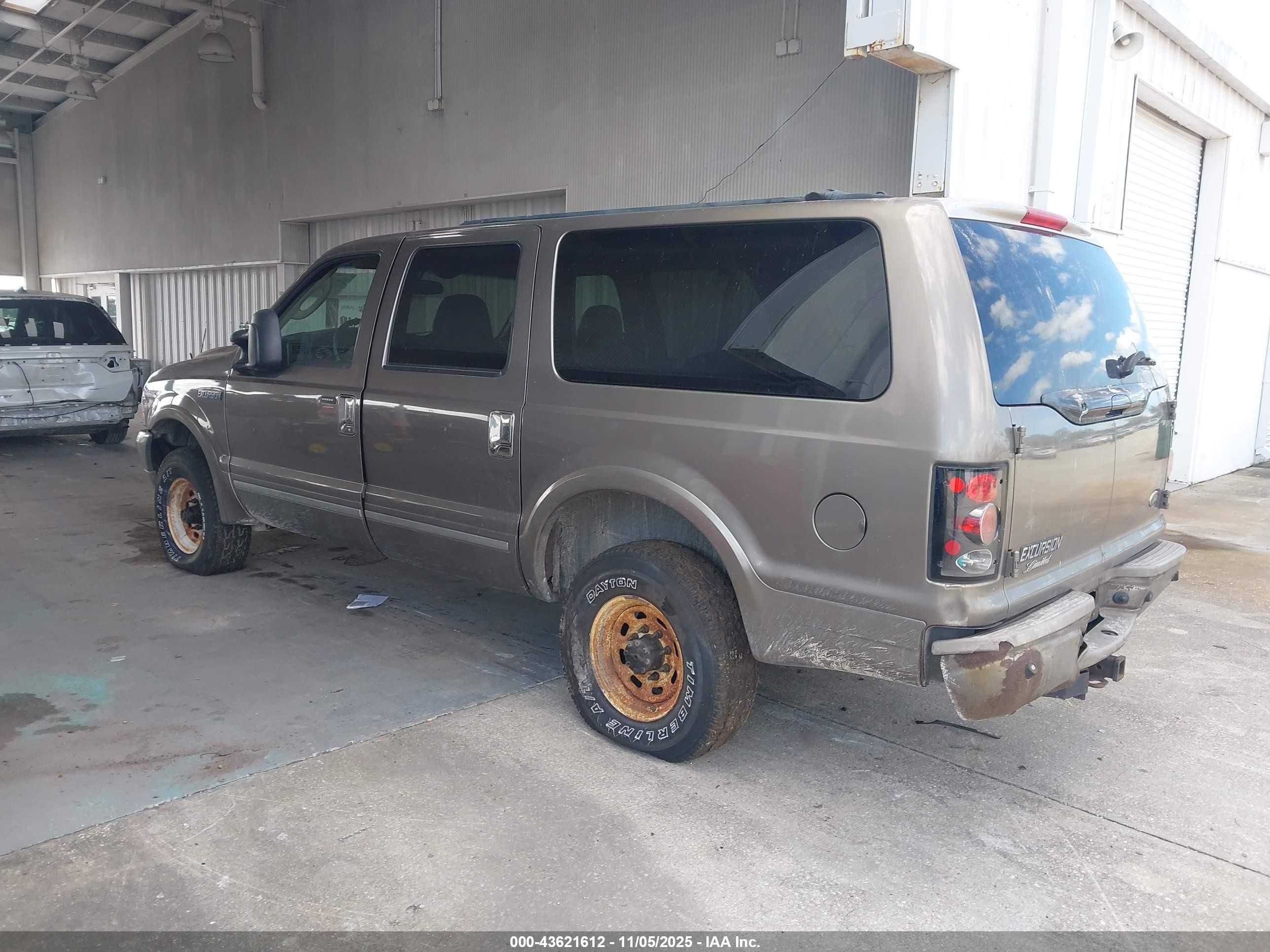2003 Ford Excursion Limited Серый vin: 1FMSU43P83EB45349