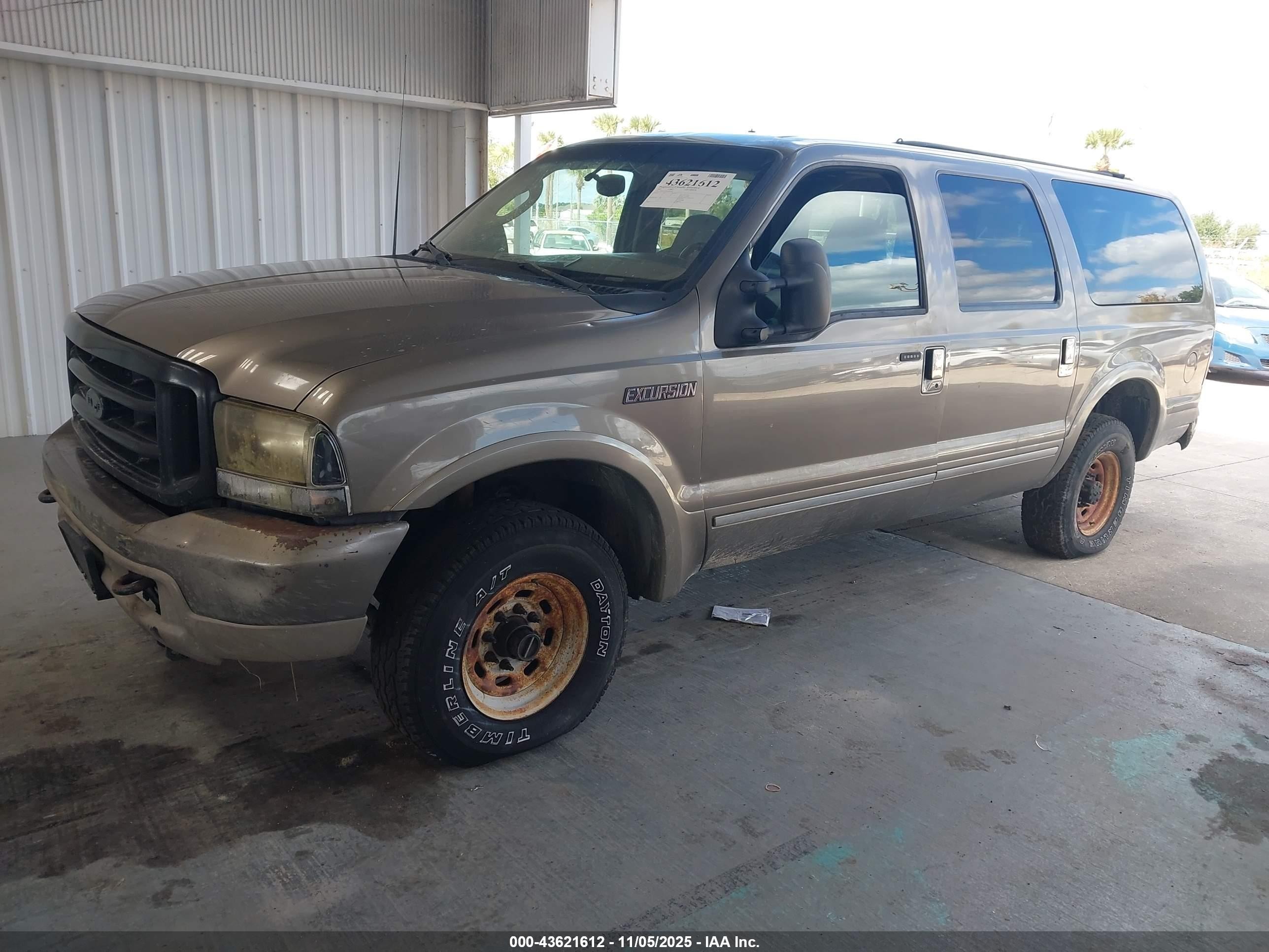 2003 Ford Excursion Limited Серый vin: 1FMSU43P83EB45349