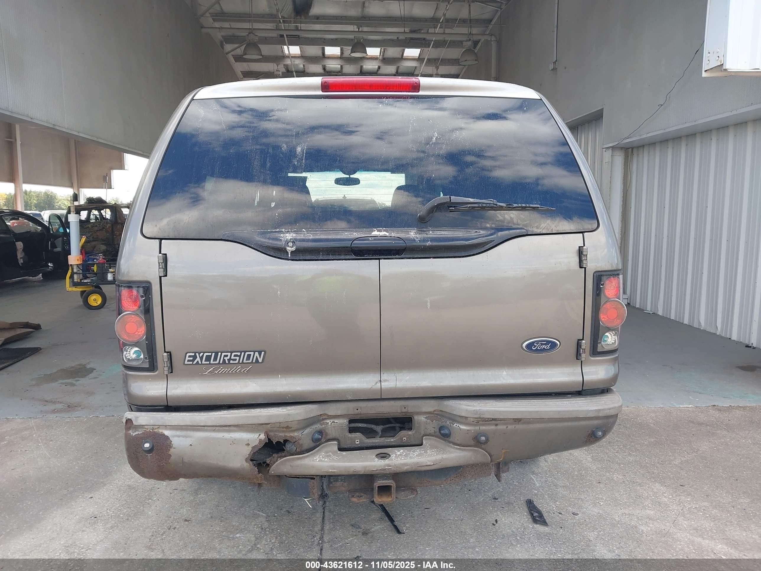 2003 Ford Excursion Limited Серый vin: 1FMSU43P83EB45349