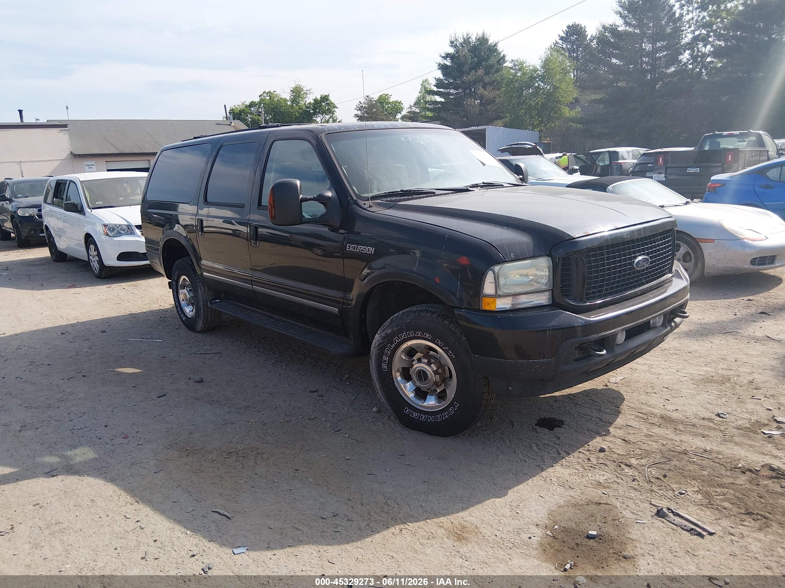 2004 Ford Excursion Limited Black vin: 1FMSU43P84EA67527