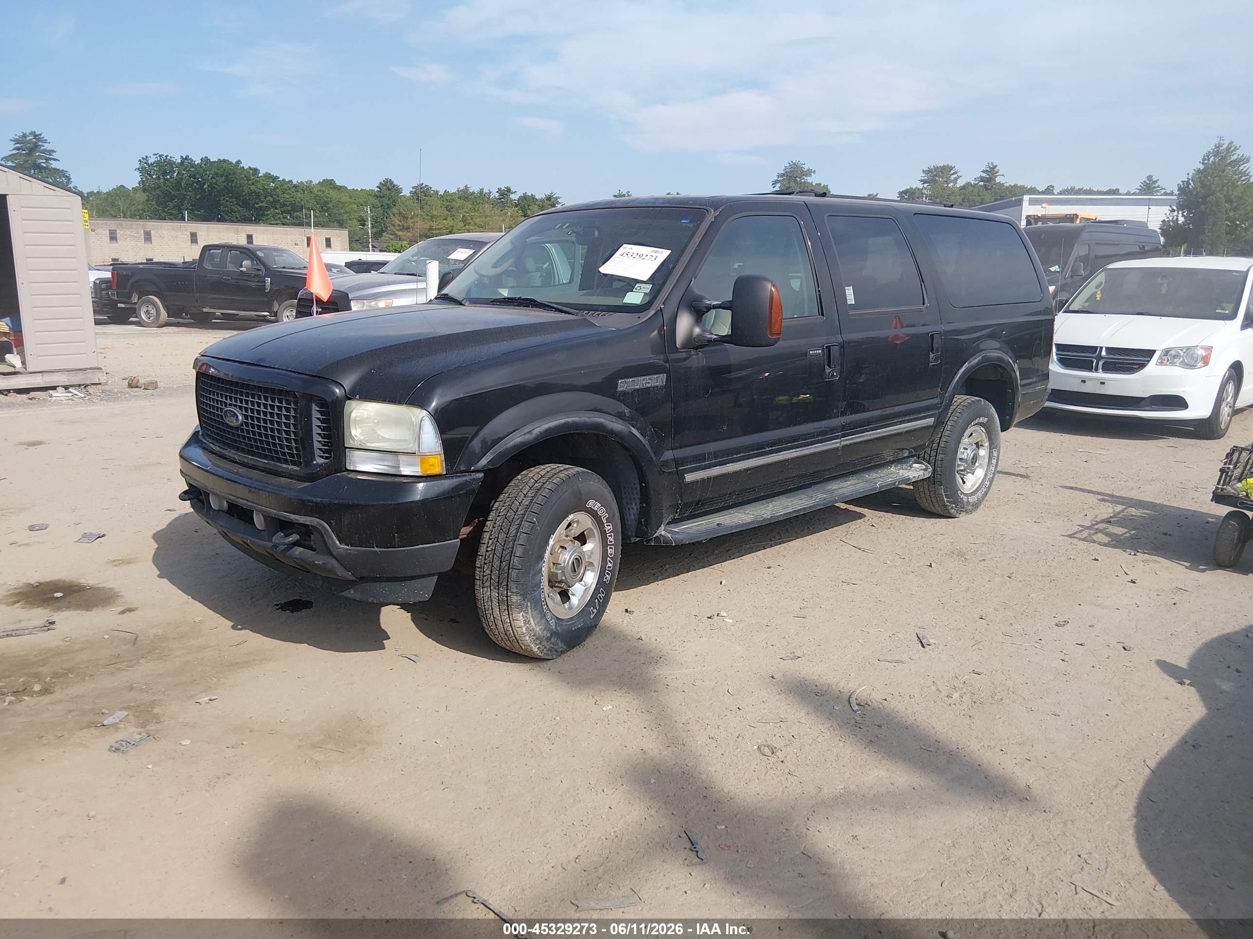 2004 Ford Excursion Limited Black vin: 1FMSU43P84EA67527